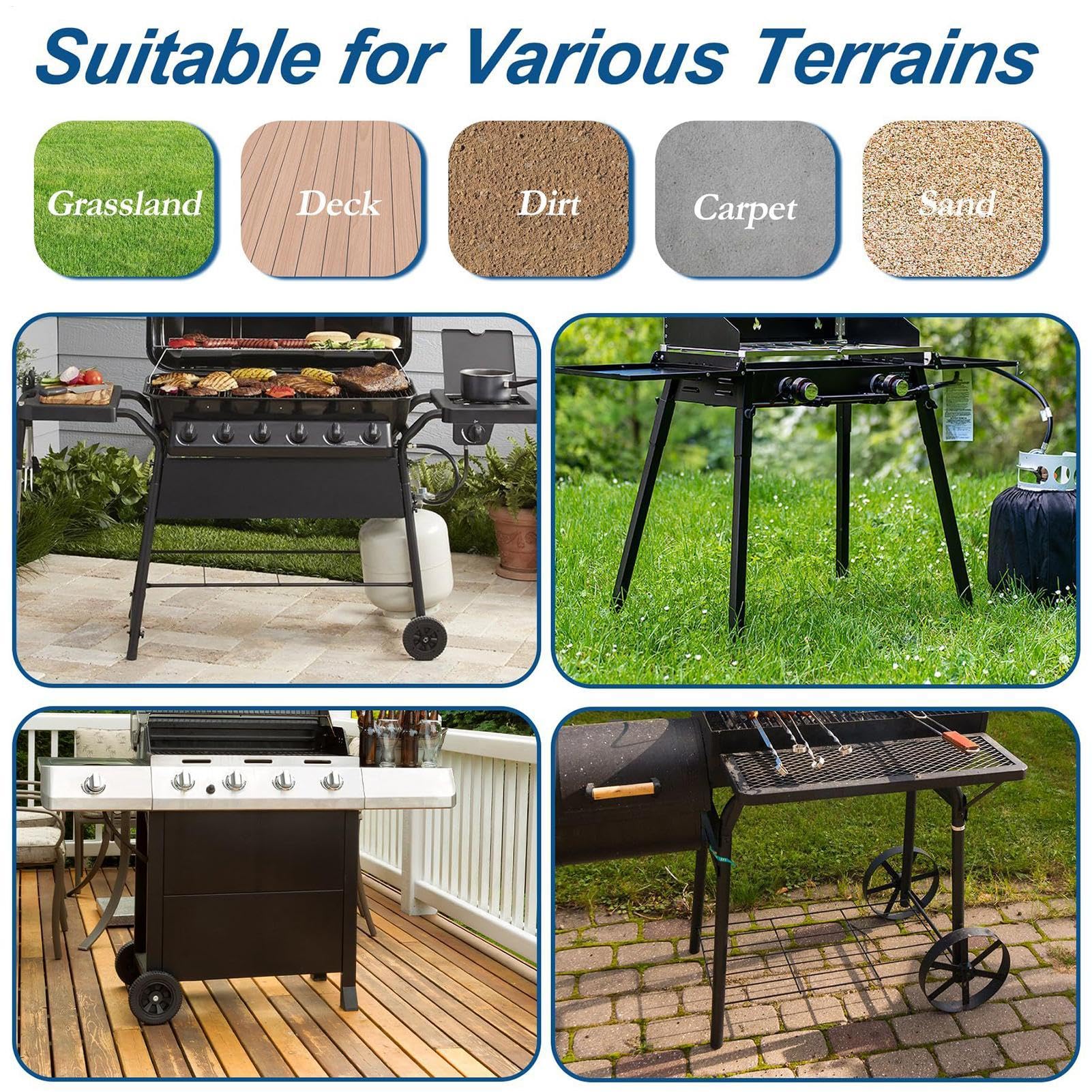 Piedini di livellamento per barbecue resistenti per patio giardino cortile campeggio