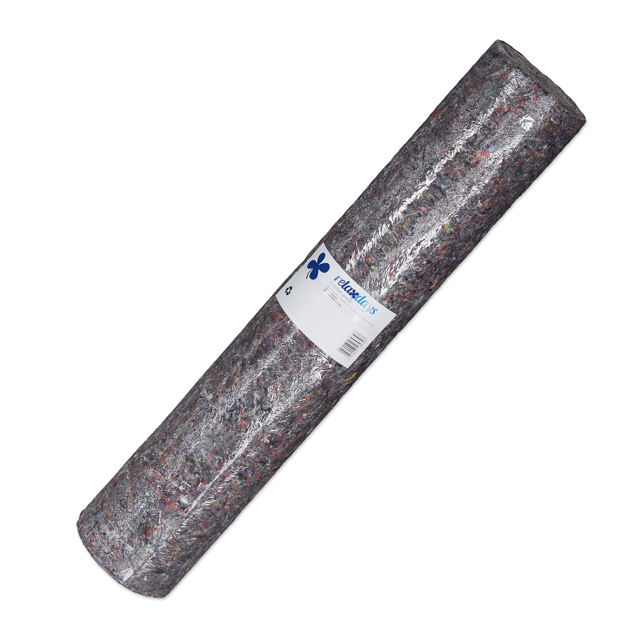 5 rollos de vellón para pintar, 1 m x 25 m = 25 m², antideslizante, impermeable, 270 g/m², pintura, mudanza, color gris