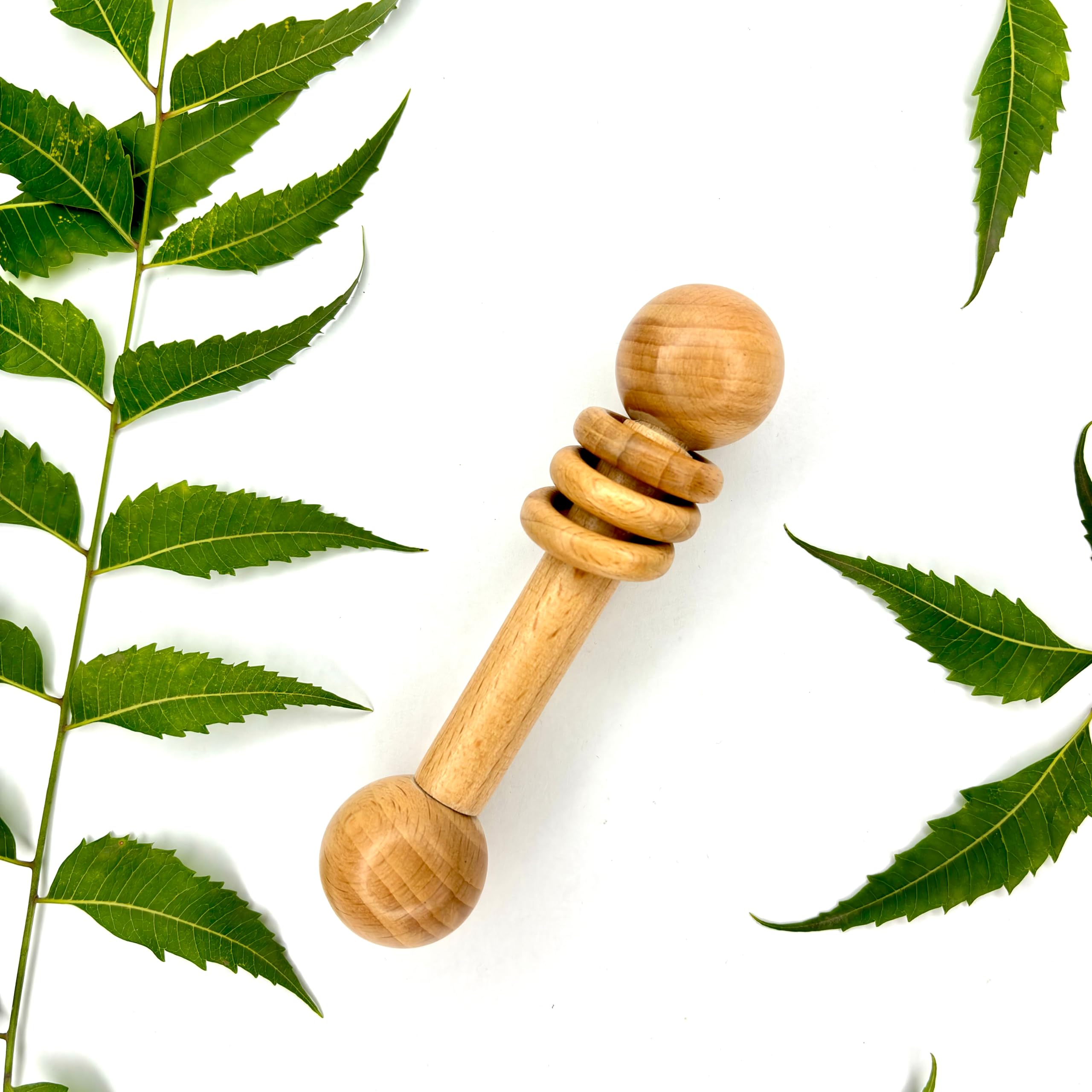Mother Touch Toys Handmade Wooden Neem Dumbell Rattle Indoor Playing for Babies Toddlers | Non Toxic | Eco Friendly Wooden Enterainment Toy (B0D2H3QJQJ) Amazon Price History, Amazon Price Tracker