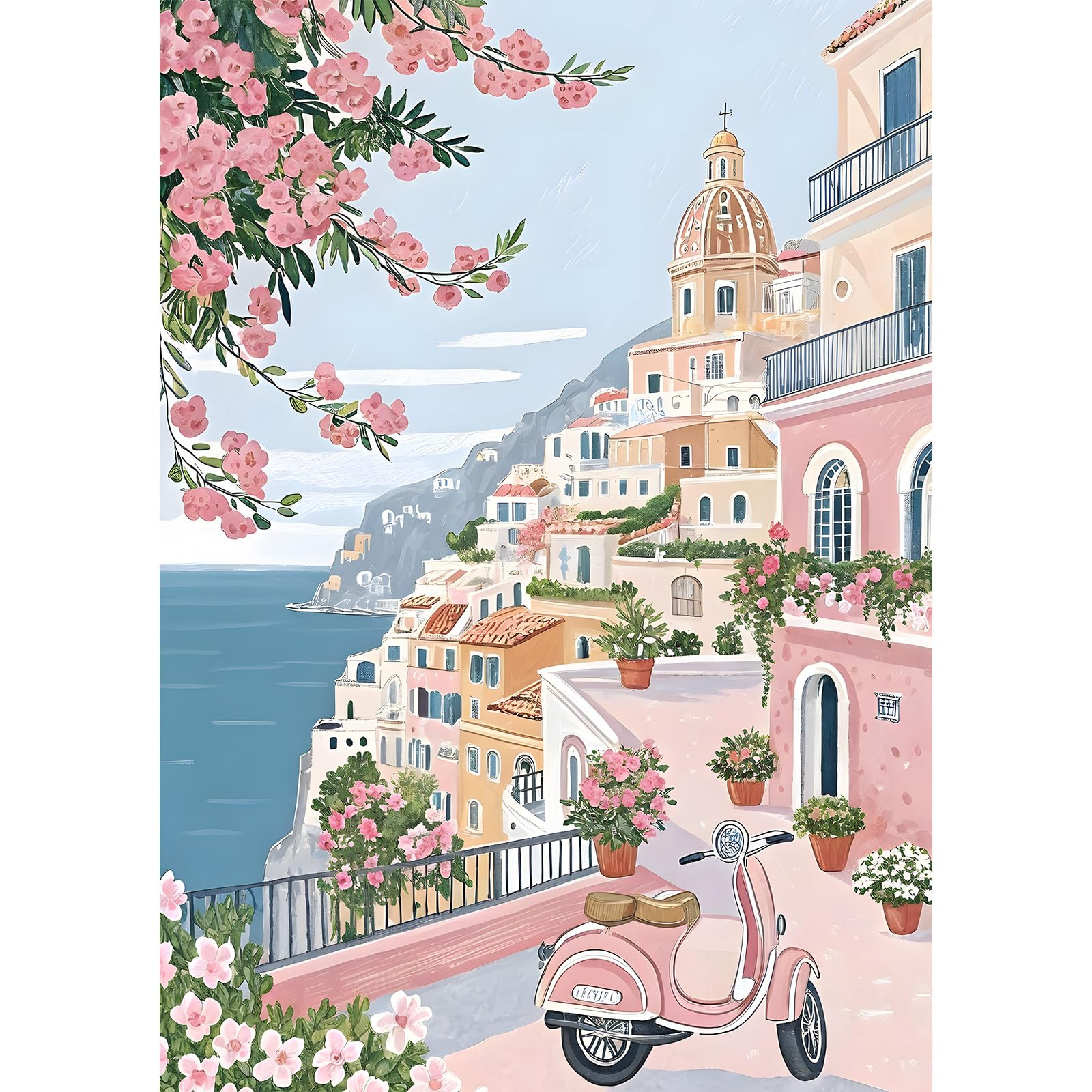 NEWENMO 5D Amalfi Coast Diamond Painting Kits Full Drill for Adults โ image 1