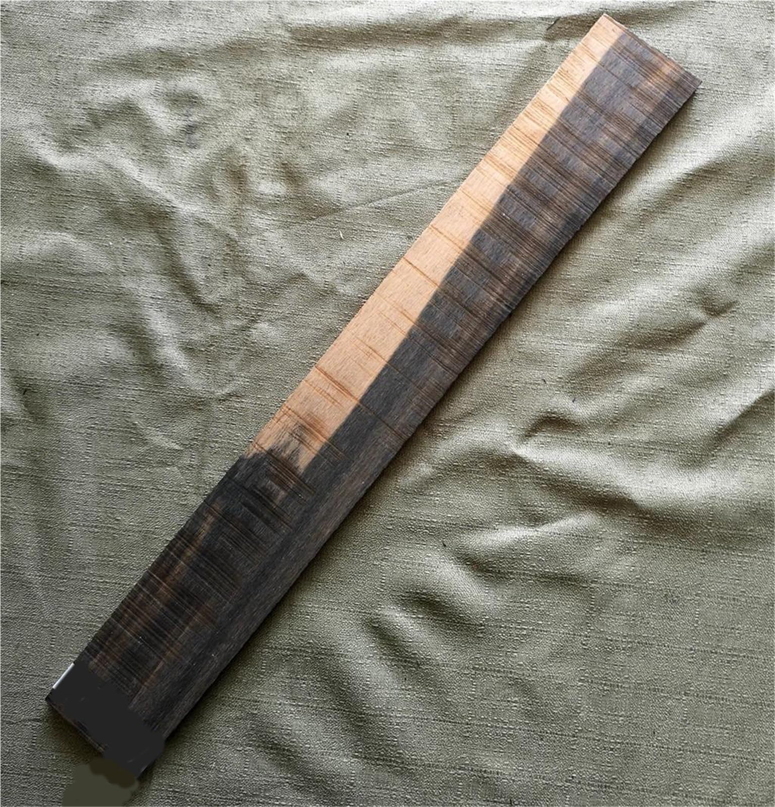 Półwykończony materiał podstrunnicy gitarowej DIY: heban w paski do gitar Tuner Gitary(625)