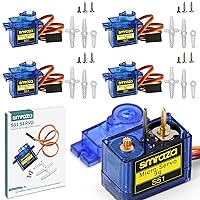 Vista 9 de Smraza 10 piezas SG90 9G Micro Servo Kit (engranaje metálico) para proyectos Arduino, robot RC, brazo de robot, helicóptero, control de avión, coche