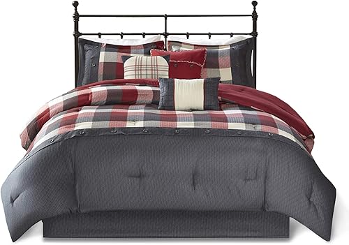 Miniatura 9 de Madison Park Ridge - Juego de edredón 7 piezas diseño de espiga