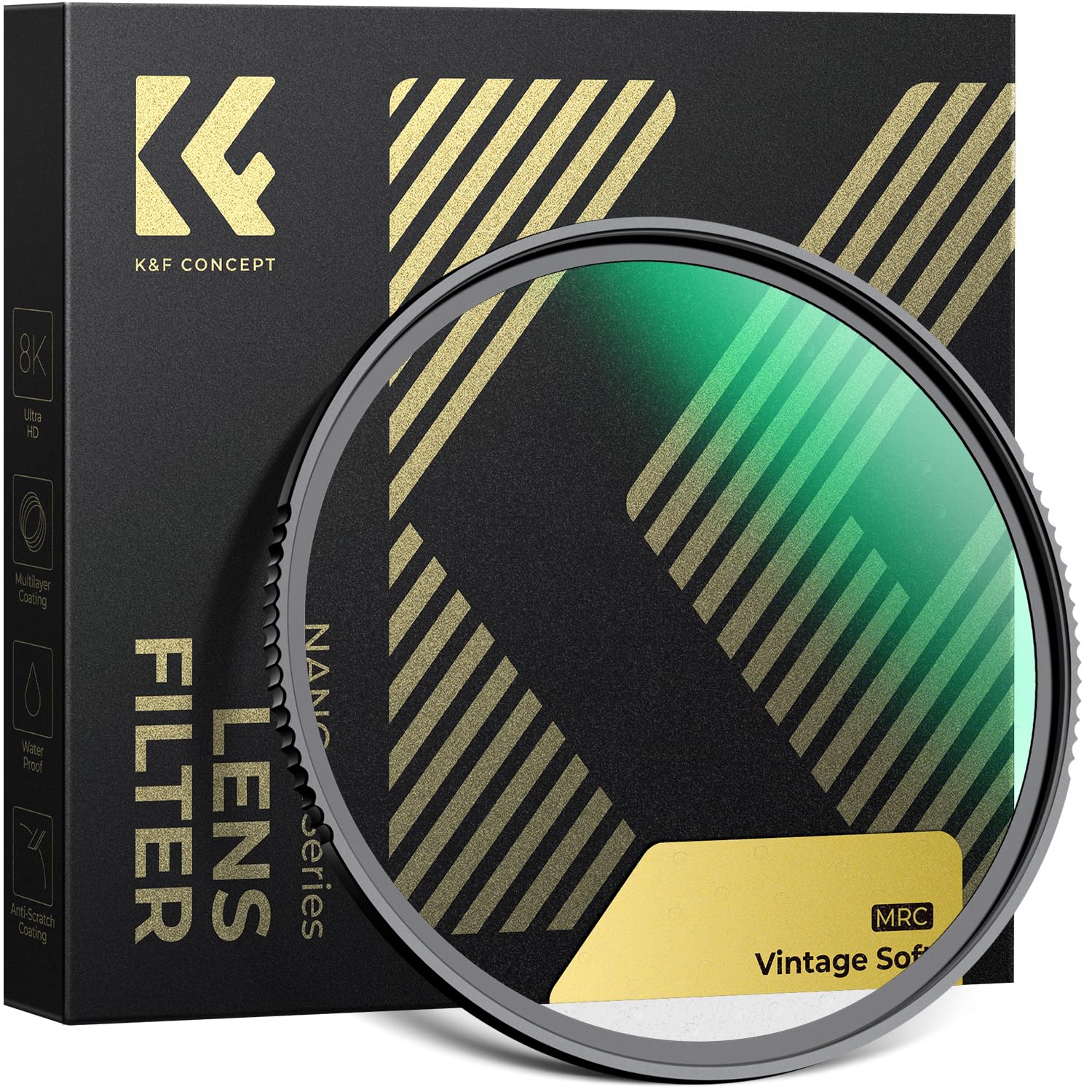 K&F CONCEPT 77mm Vintage Soft 1/4 Filter 28Multi-Coatings Cinematic Effect Camera Lens Filter for Portrait Photography/Video/Vlog Photography