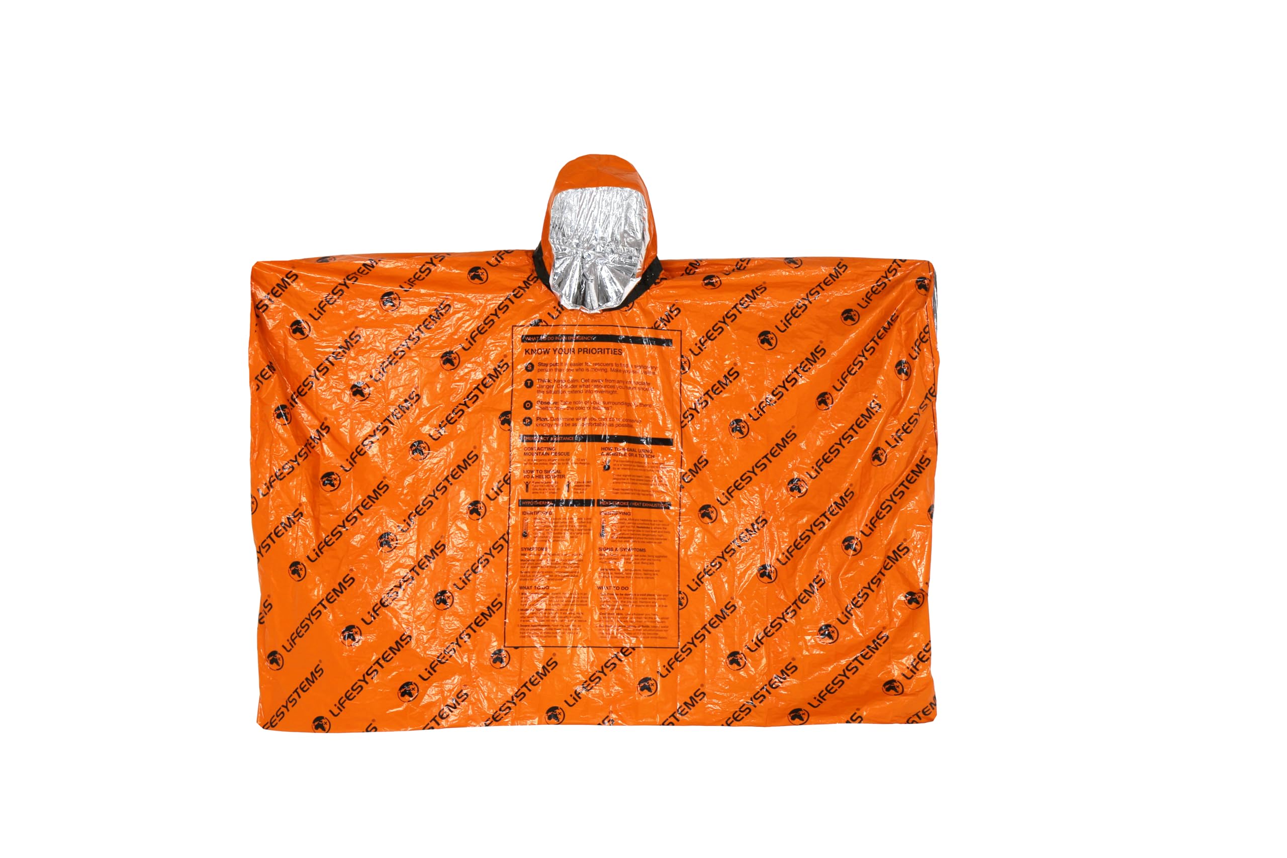 Lifesystems Heatshield Emergency Thermal Poncho for Hiking, Mountaineering and Outdoor Survival