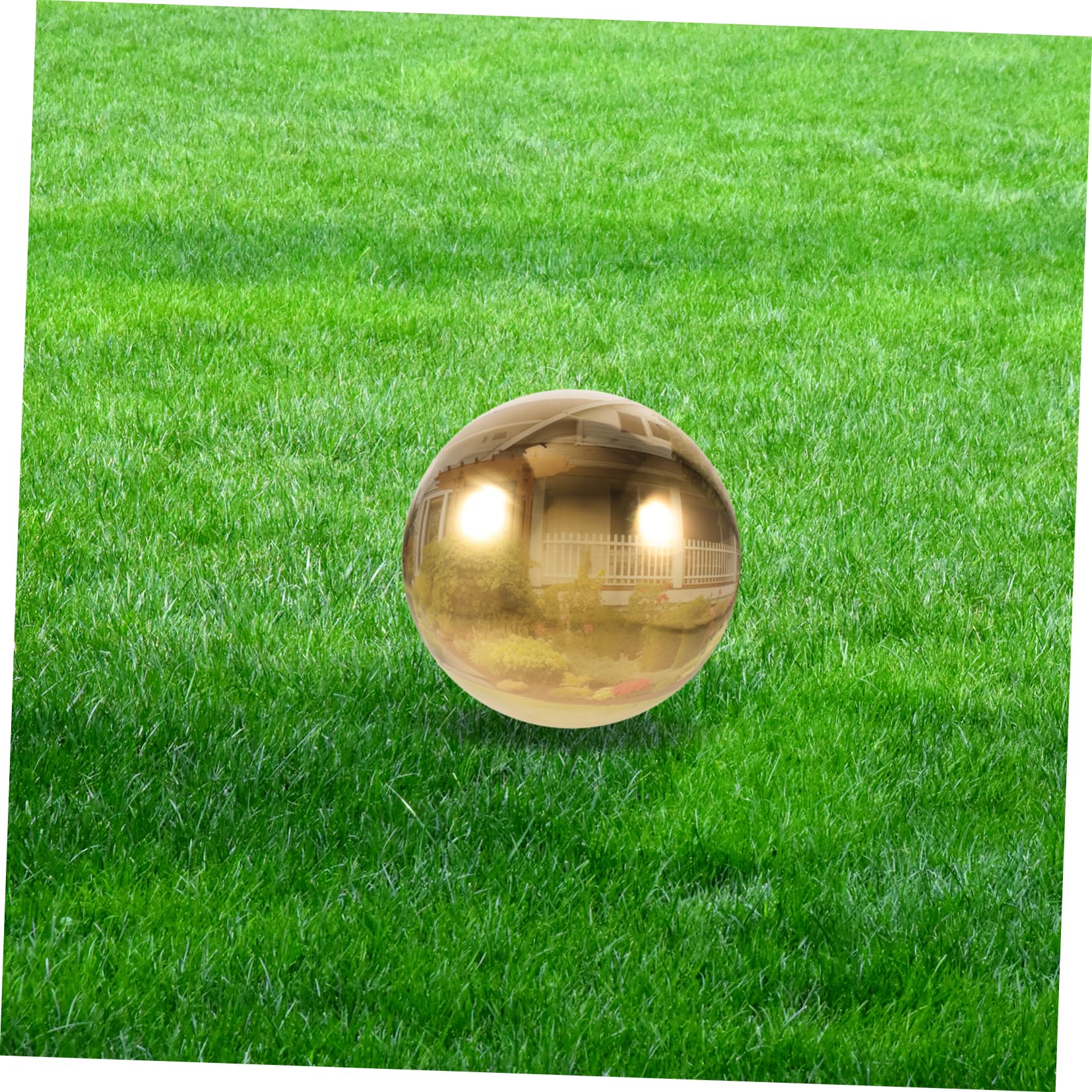 UKCOCO Boule Décorative Extérieure Acier Inoxydable Réfléchissant Miroir Creuse Dorée Or Titanium Boule Flottante pour Jardin et Étang Décoration Métallique Résistante