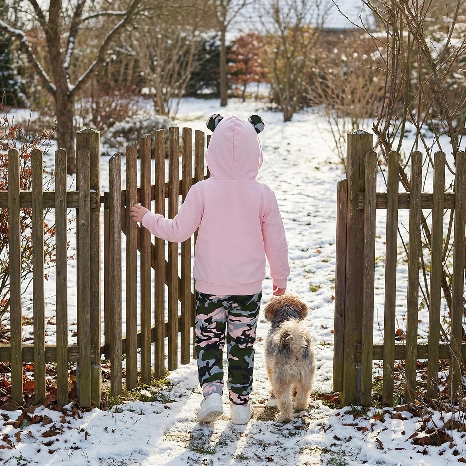 FYBITBO 2Pcs Baby Girls Fall Winter Clothes Mamas Bestie Hoodie Sweatshirt Tops & Camo Pants Outfits Clothing Sets - Image 5