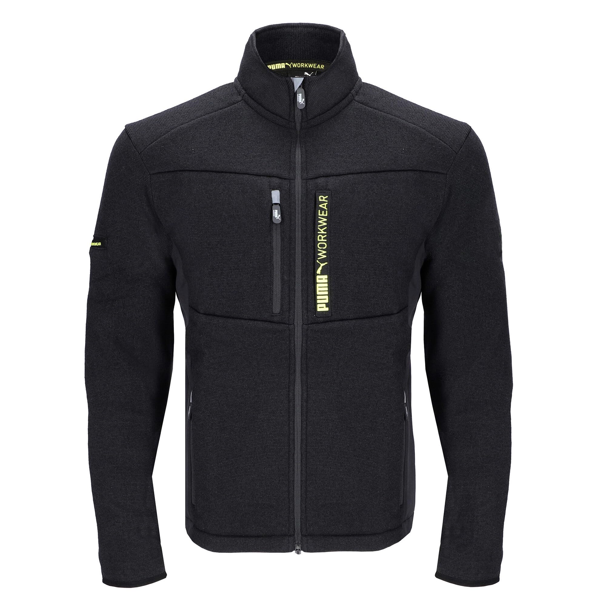 PUMA Workwear Fleecejacke Herren - Stehkragen - Verlängertes Rückenteil - Stifttasche am rechten Oberarm - 6 Taschen - Zwei Brust und Seitentaschen - Zwei große Innentaschen