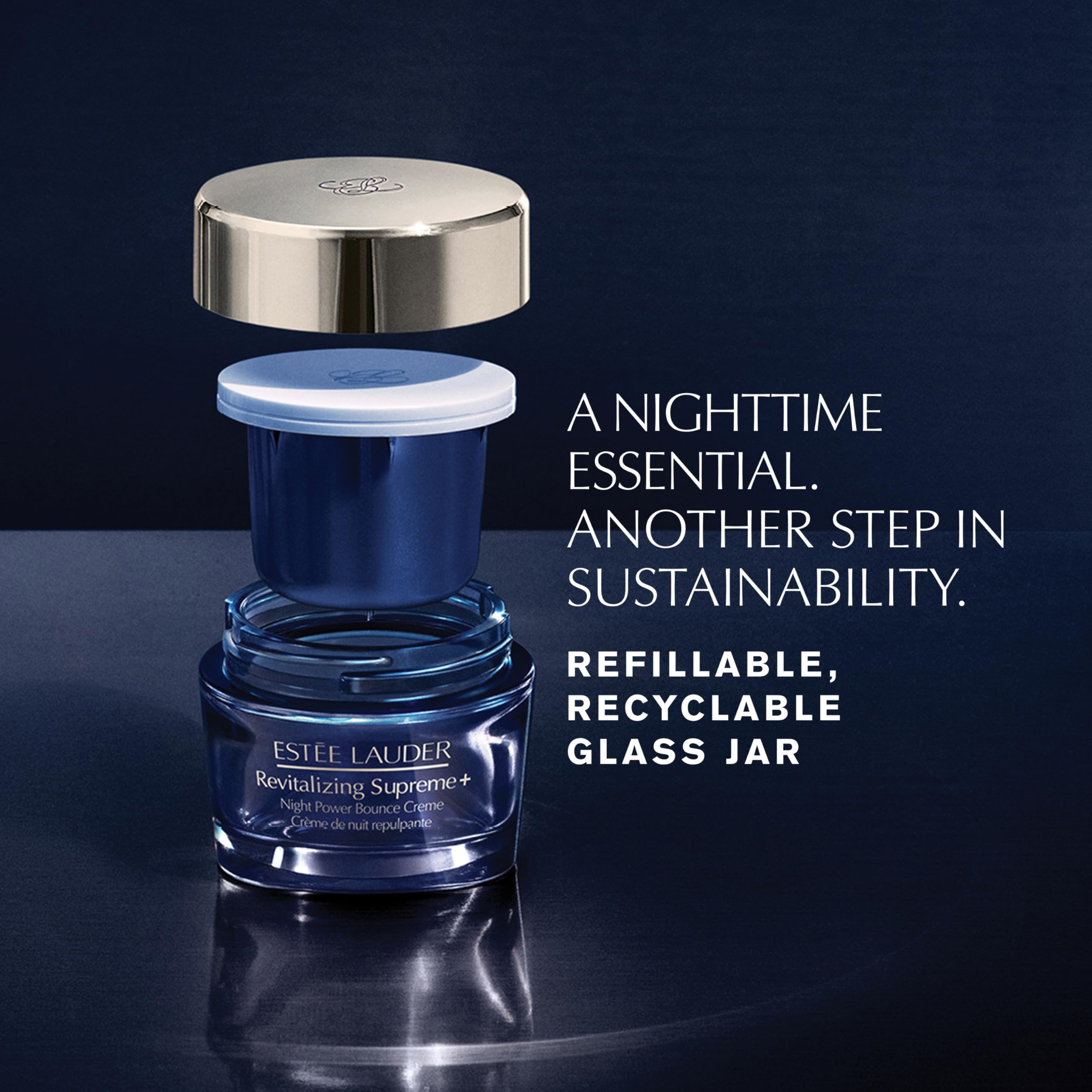 Estée Lauder Revitalising Supreme+ Night Power Bounce Cream | Nachtcreme mit Peptiden | Wirkt sichtbarem Kollagenverlust entgegen | Für straffere, geliftete Haut, 75ml