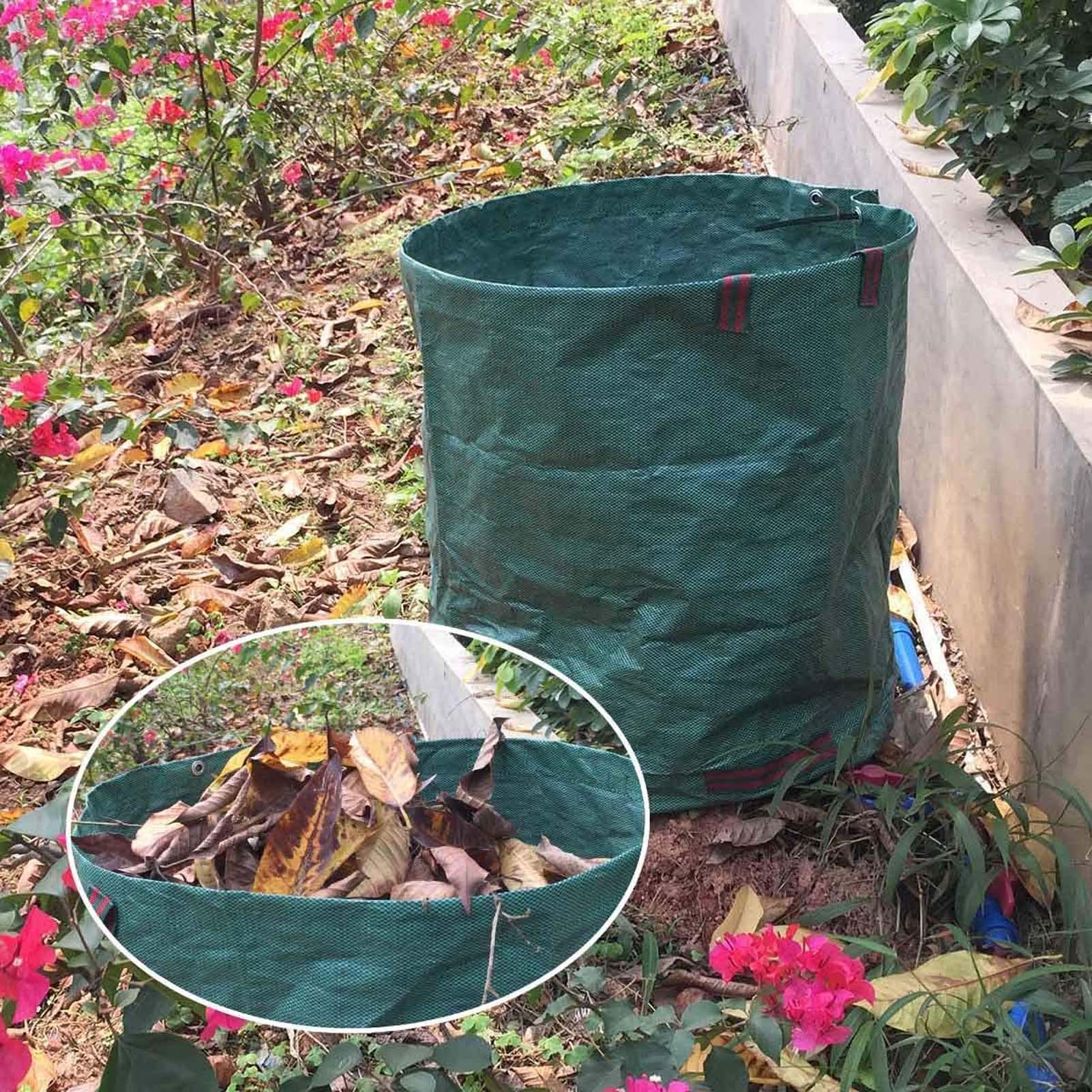 Sacchi per Rifiuti da Giardino 4Pack, Sacco da Giardino 270 Litri, Sacchi da Giardinaggio Professional, Sacco per Raccolta Foglie, Riutilizzabile