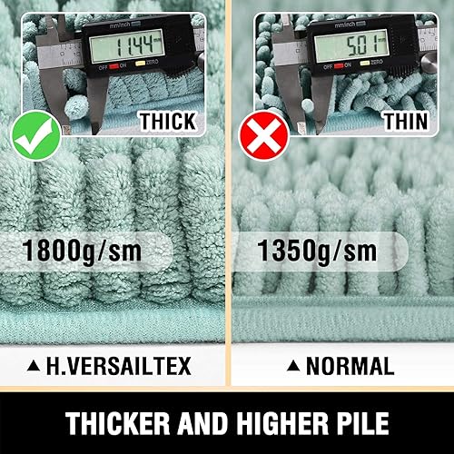 Miniatura 3 de Alfombras de baño Tapetes para baño antideslizante de chenilla de lujo alfombra de baño alfombra extra suave y absorbente Tapetes peludos lavables