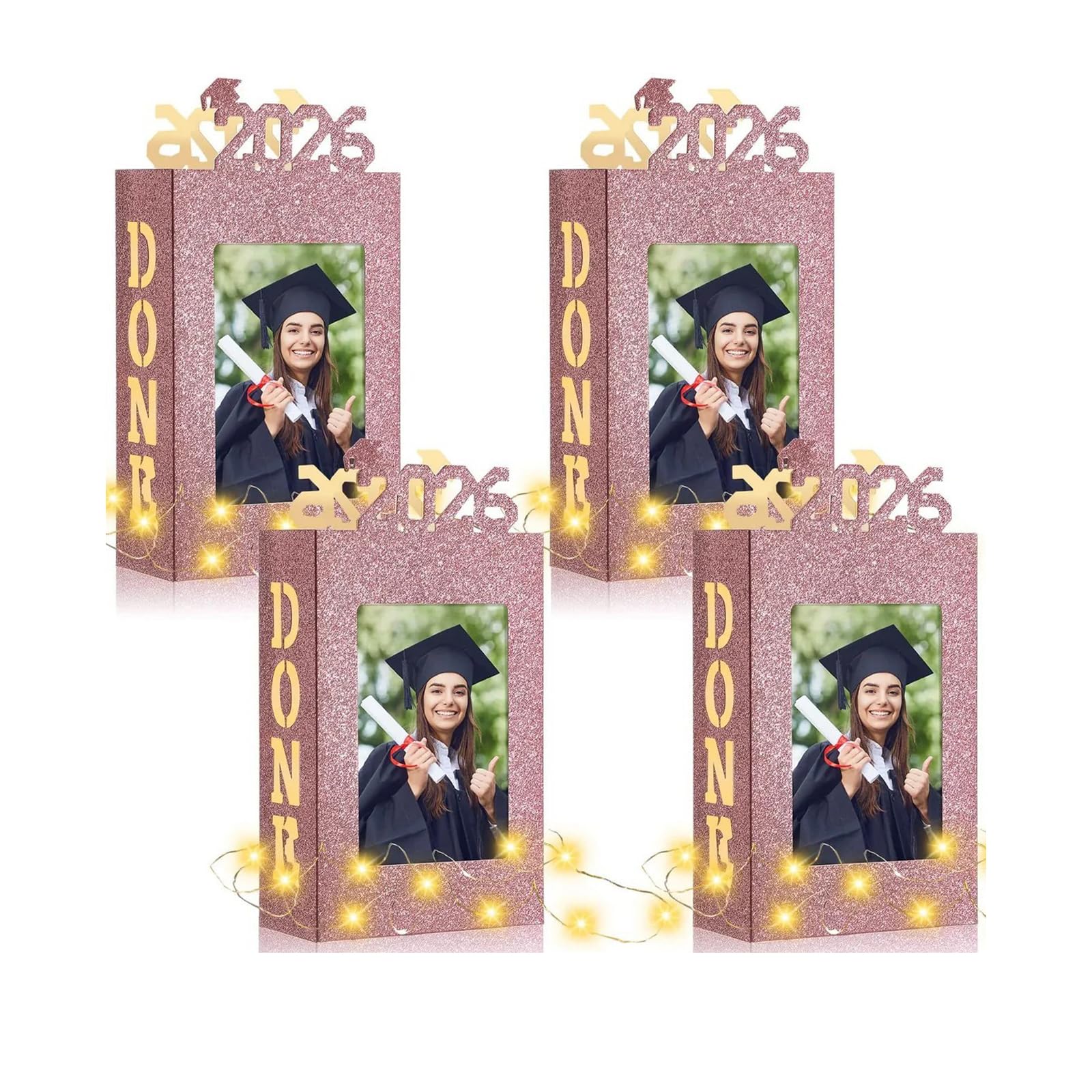 Limtula Desktop Picture Holder Stand PET Graduation Picture Photo Display Box for Commemorating Achievements and Special Event Landmark Celebration Display Box