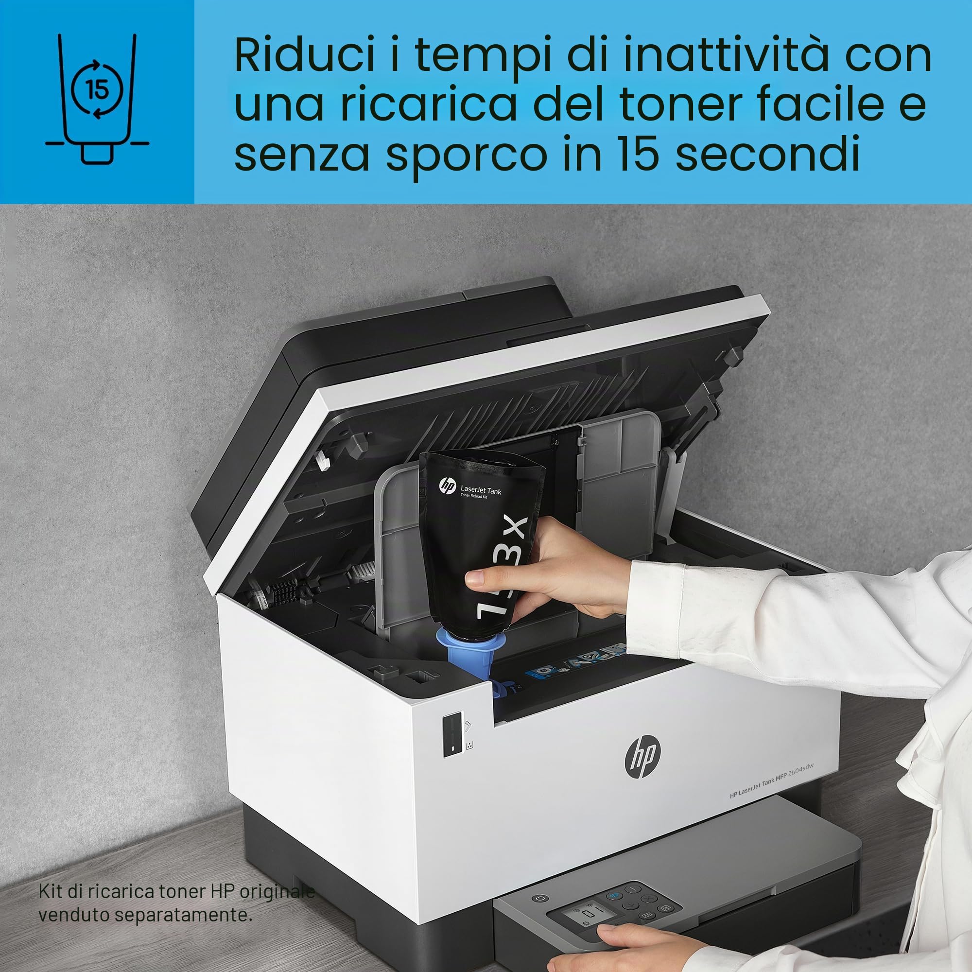 LaserJet Stampante multifunzione Tank 2604sdw, Bianco e Nero, Stampante aziendale, Stampa fronte/retro Scansione a posta