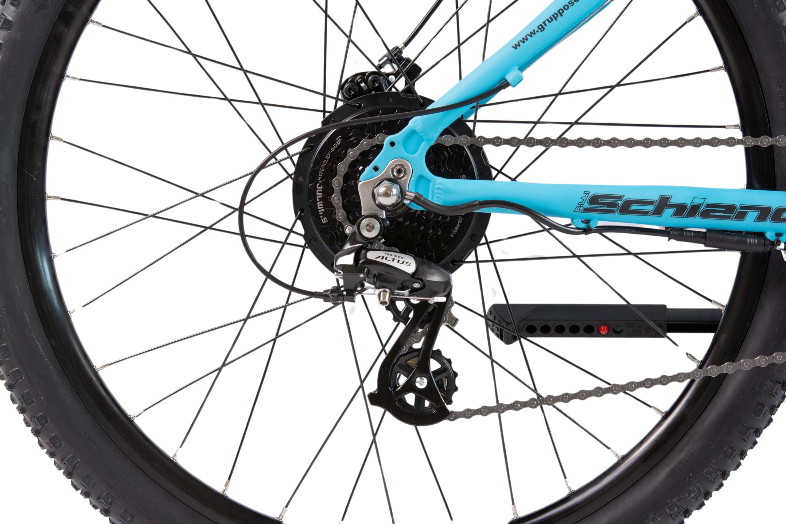 F.lli Schiano E Bike Herren Damen MTB 27.5 Zoll, 504Wh Abnehmbarer Akku, 250W Motor, 42Nm, MX27 Blau