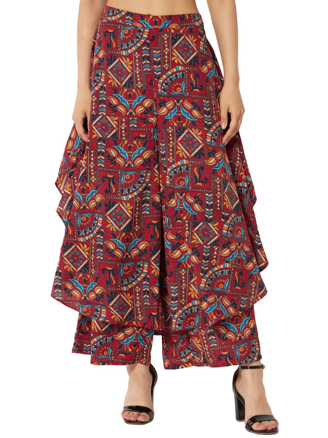 OTIRA Women's Poly Crepe Ankle Length Palazzo for Women (O2107BTPR578)-picture-22