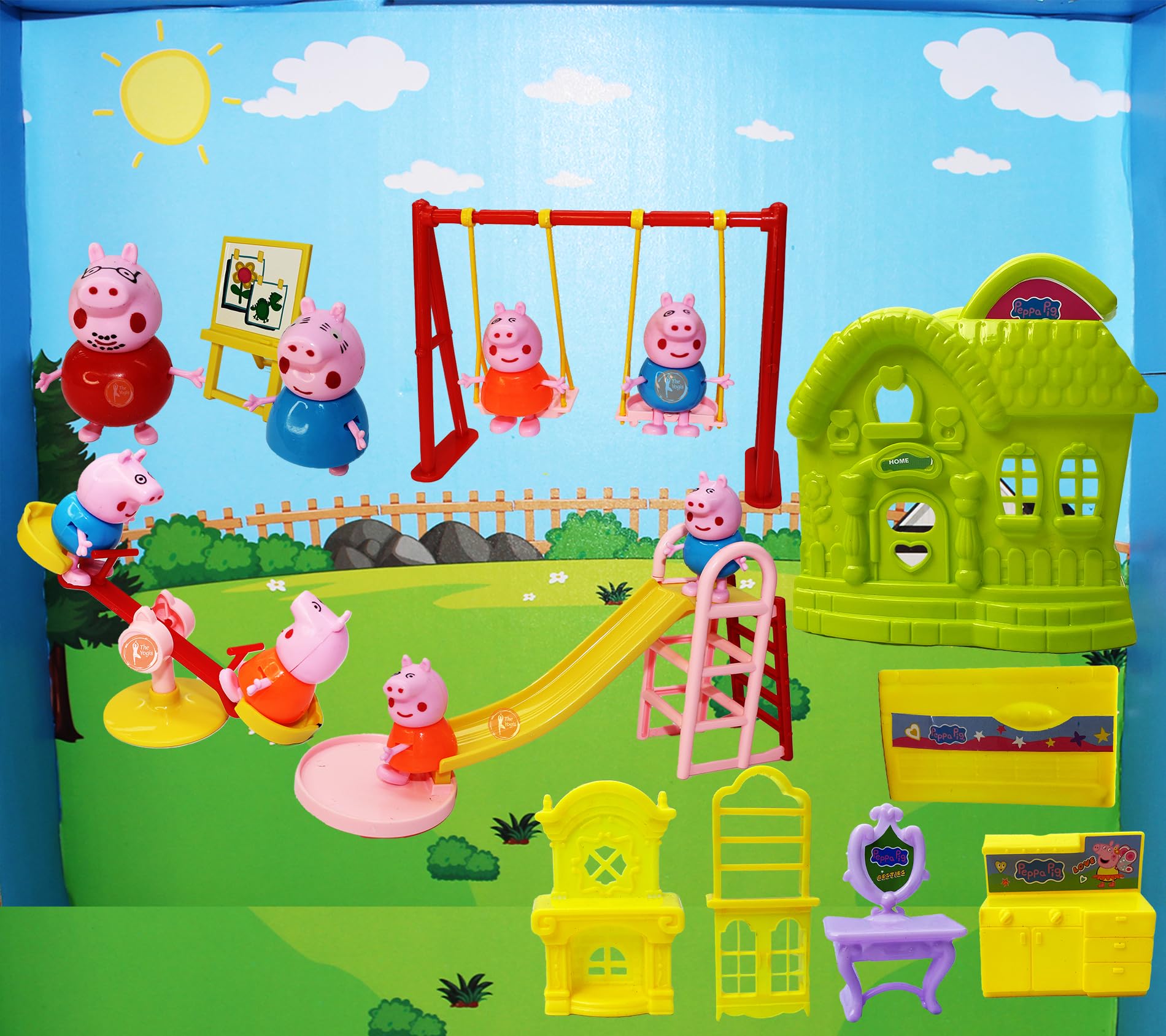 See full amazon price history chart for The Yogis Peppa Pig Playground Set with Peppa Pig Family Figurines,Slide,Swing,See-Saw,Easel Sets Pieces for Kids Children with House Set The Yogis Peppa Pig Playground Set with Peppa Pig Family Figurines,Slide,Swing,See-Saw,Easel Sets Pieces for Kids Children with House Set (B0B8RSG4G2) Amazon Price History, Amazon Price Tracker