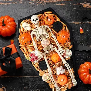 17.8'' Halloween Coffin Charcuterie Board with 16