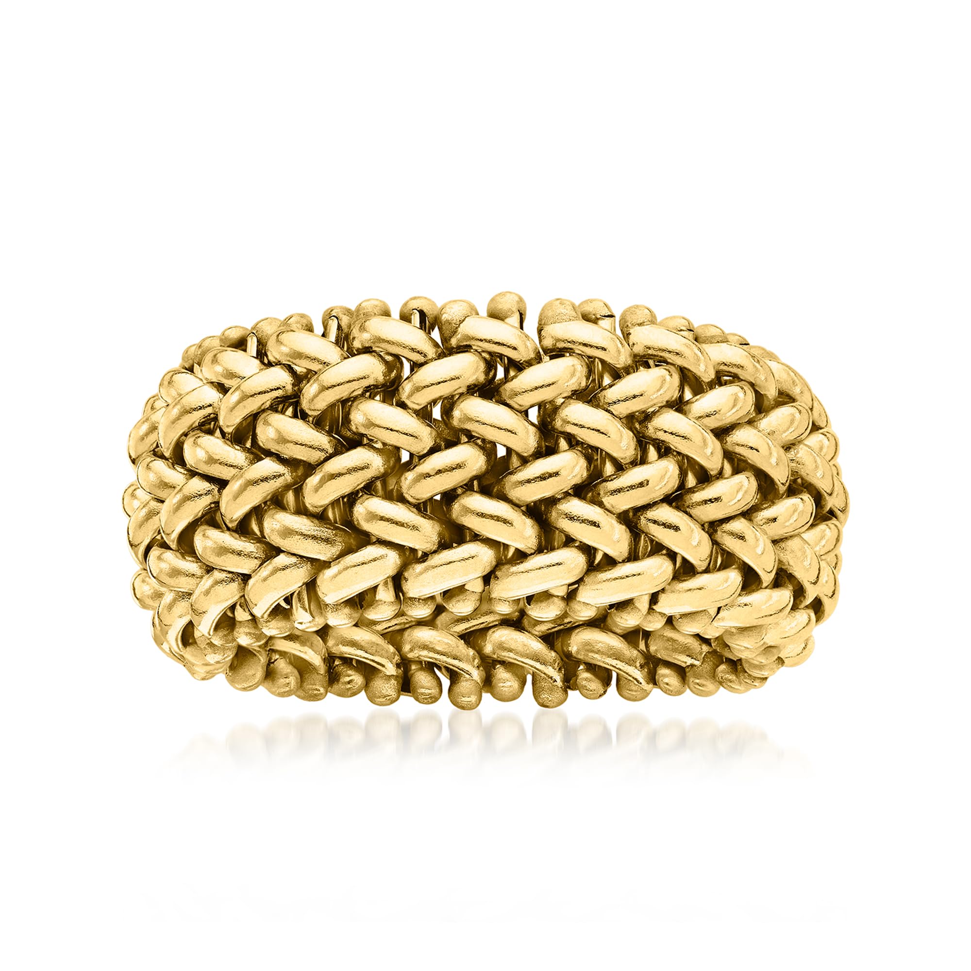 Ross-Simons Italian 14kt Yellow Gold Riso-Link Ring. Size 5