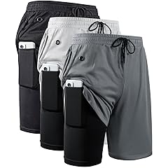 Men's 2 in 1 Workout Running Shorts 7 Inch Lightweight Athletic Gym Shorts with Compression Liner