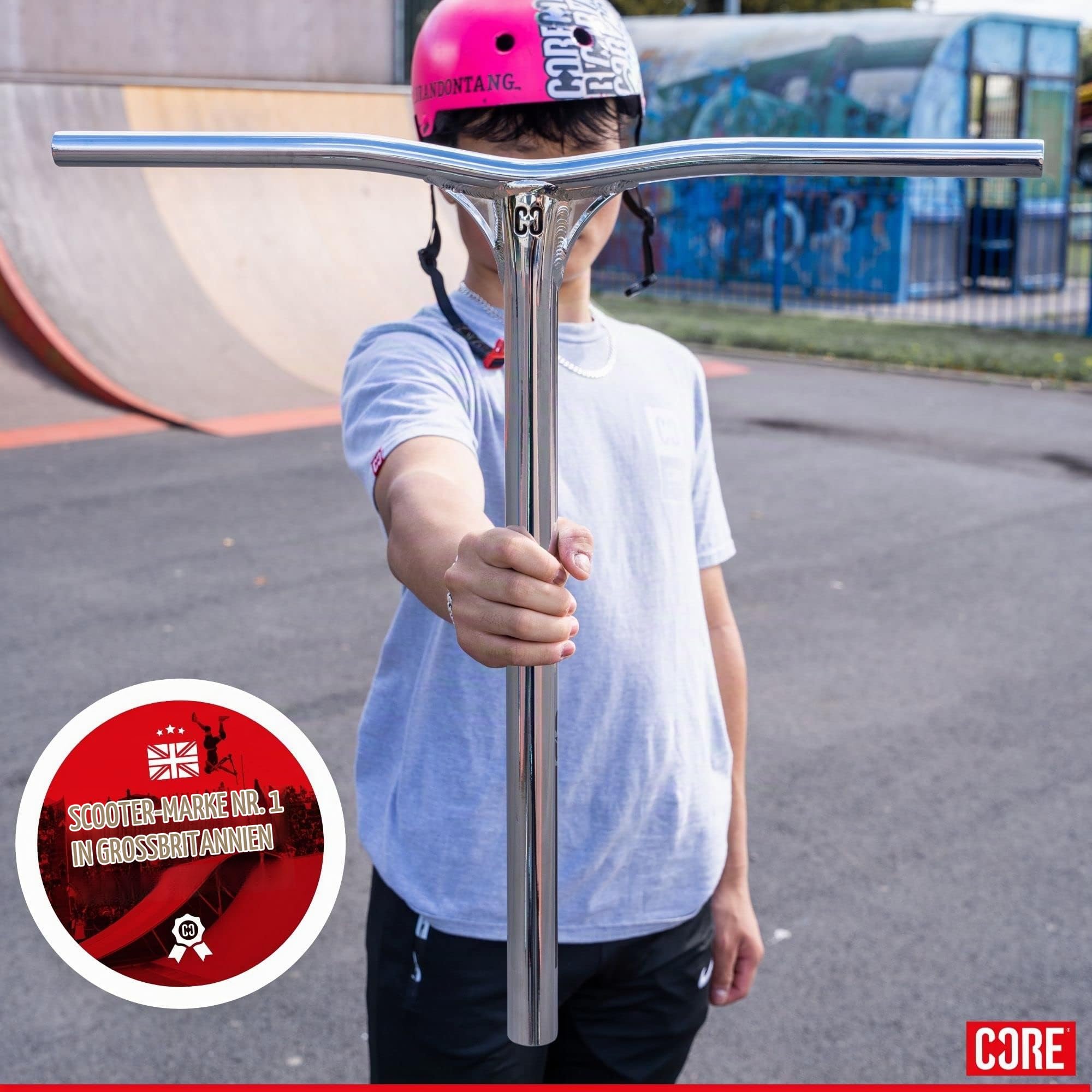 CORE SL2 Stunt-Scooter I Trick I Tret I Roller I Ersatz I Lenker I Aluminium I Alu I IHC I Bar I Durchmesser 35I Höhe 62cm I Sehr leicht (Chrome)