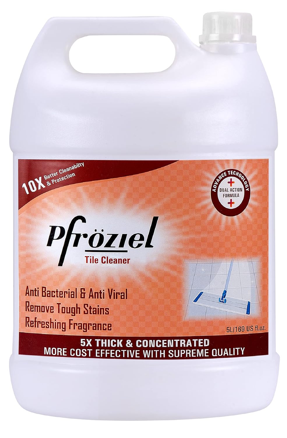 Pfroziel Bathroom Tiles cleaner Liquid (5 ltr) I Remove tough & heavy