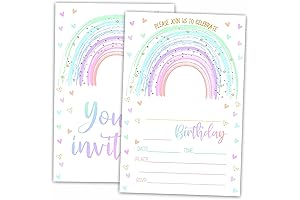 Rainbow Birthday Invitations