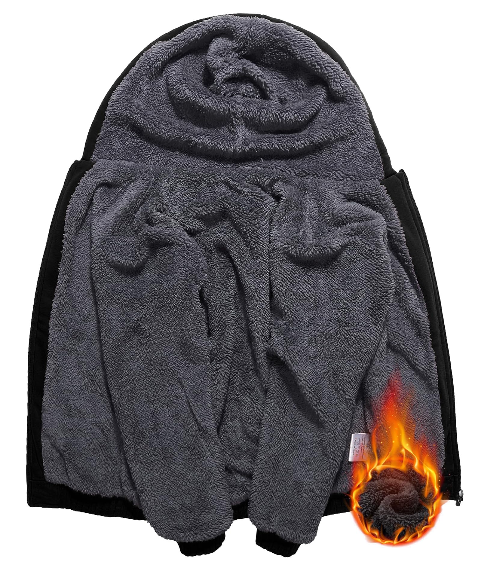 SwissWell Fleecejacke Kinder Jungen Warme Gefüttert Sweatjack Fleece Jacke mit Kapuze Jungen Winterjacke Kapuzenjacke für Kinder mit Reißverschluss Kuscheljacke