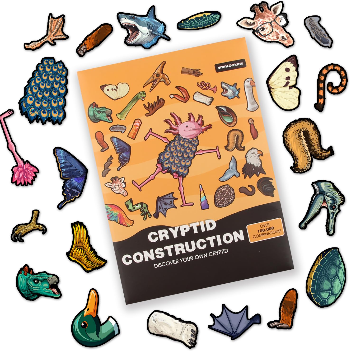 Cryptid Construction kit, Monster Fridge Magnet Creature Creation Kit, Magnetic Animals by VMNlooking (Magnet)