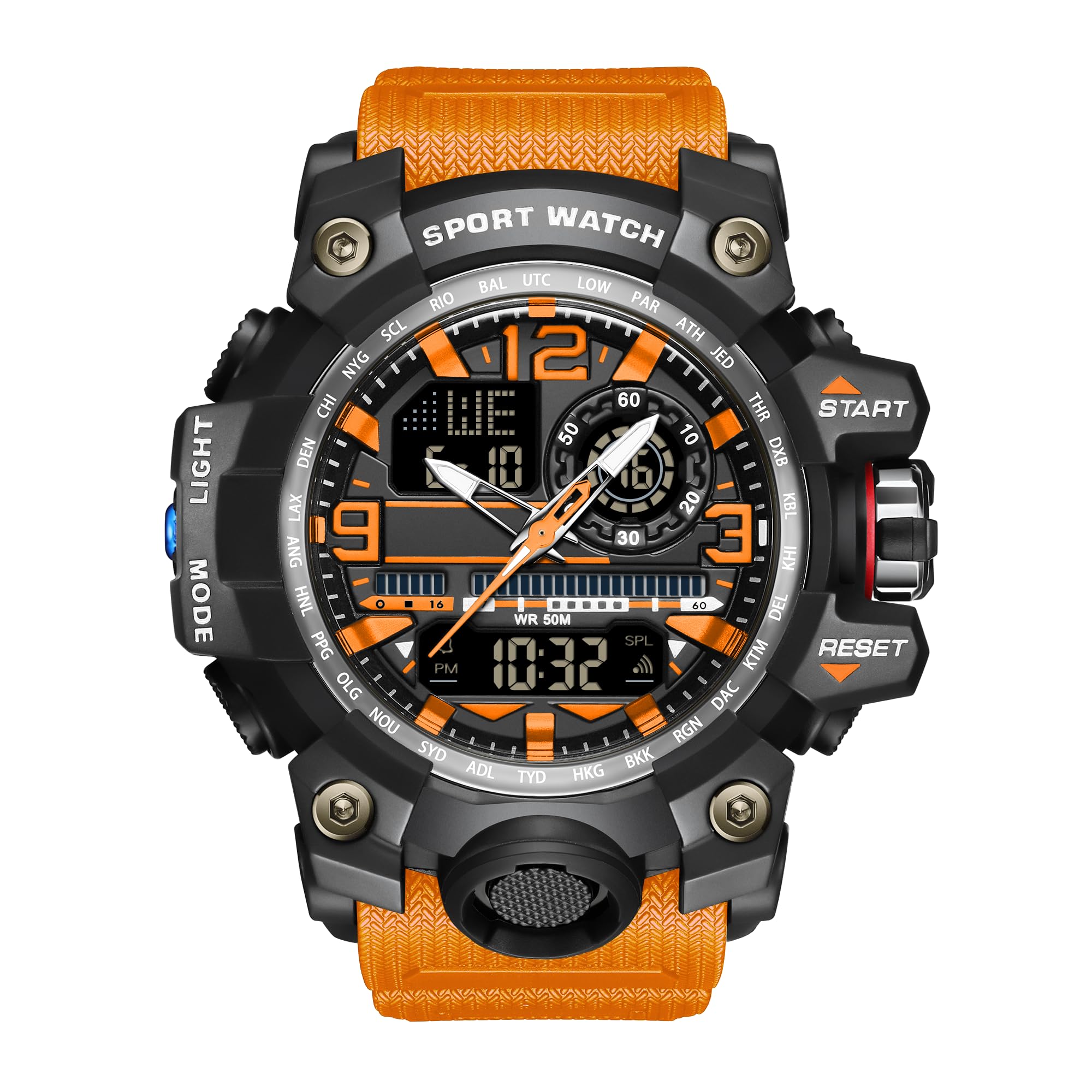 findtime Unisex Sportuhren für Herren und Damen Armbanduhr Herrenuhr Damen Digital Uhr Tactical Watch Outdoor Digitaluhr für Jungen und Mädchen mit LED-Leuchtdisplay