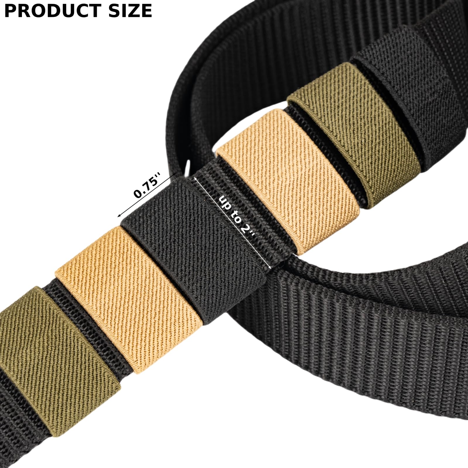 Elastic Belt Keepers for Duty Belt, Backpack Strap Keeper Strap Organizer Strap Holder for Men, Nylon Webbing Keeper Belt Loop Keeper,Tactical Belt Keepers 1.5 inch for 1.5