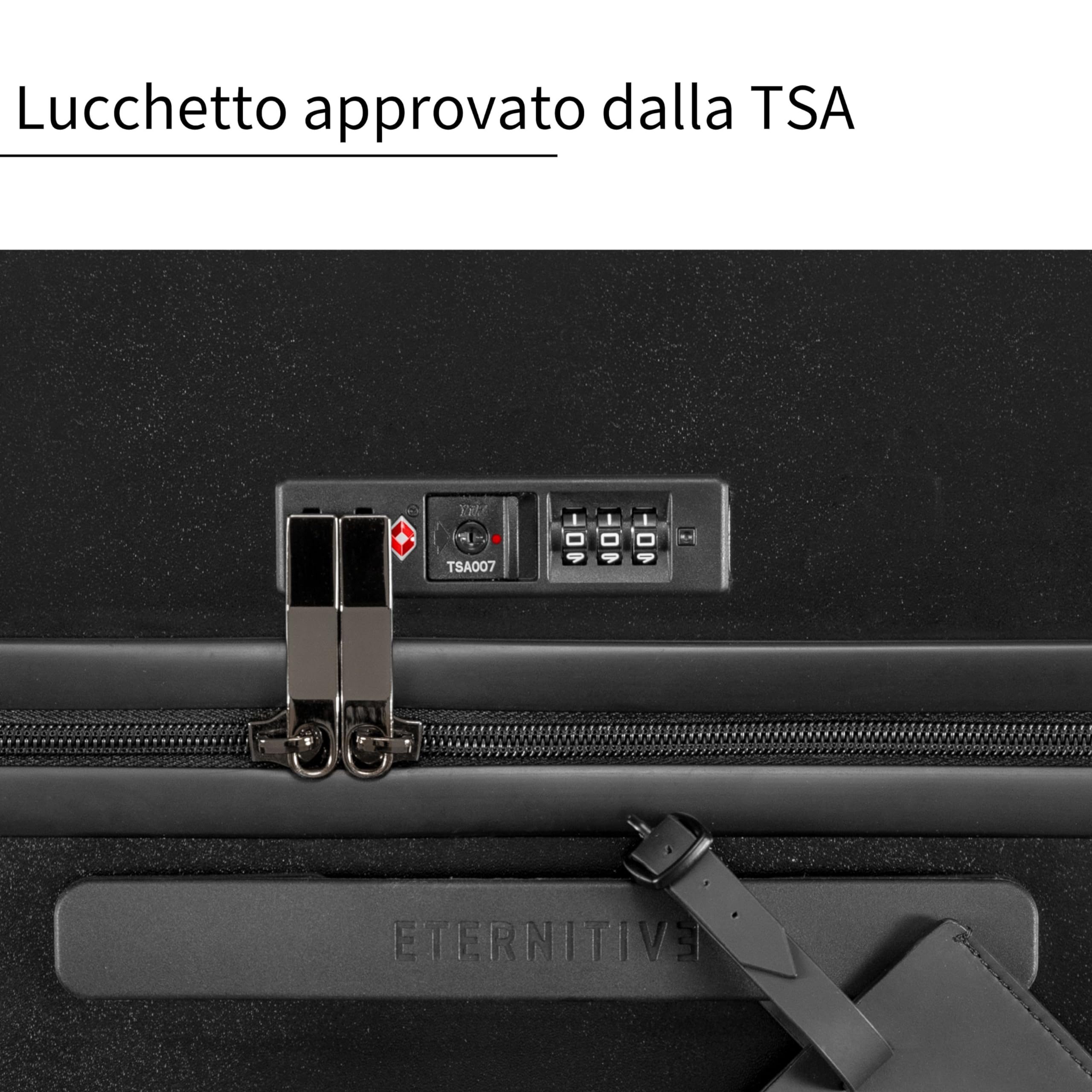ETERNITIVE - Valigia I Valigia in Policarbonato & ABS I Trolley Bagaglio a Mano con Lucchetto TSA I Ruote a 360°