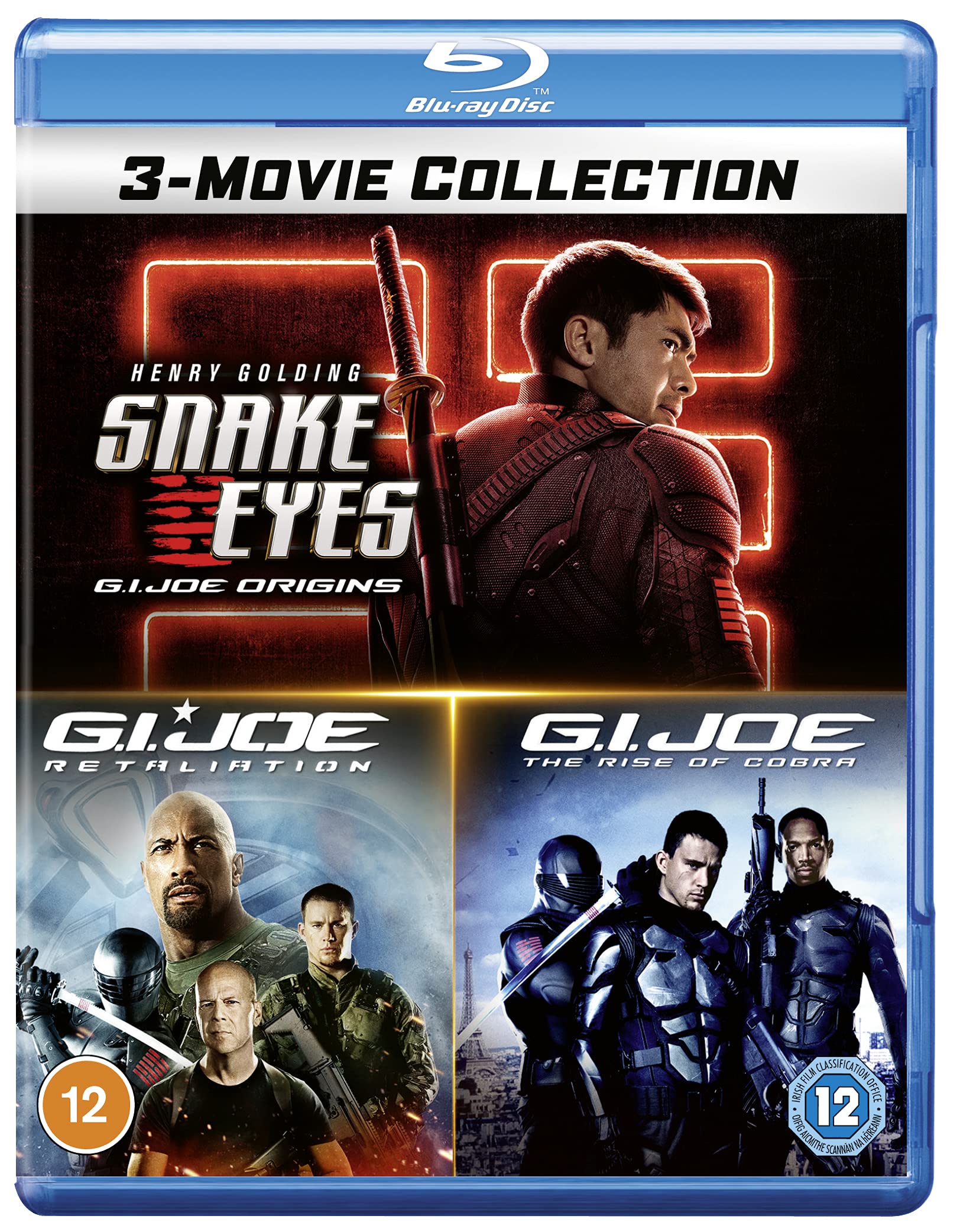 GI Joe Retaliation / Rise Of Cobra Snake Eye : 3 Movie Collection Blu-Ray In VGC