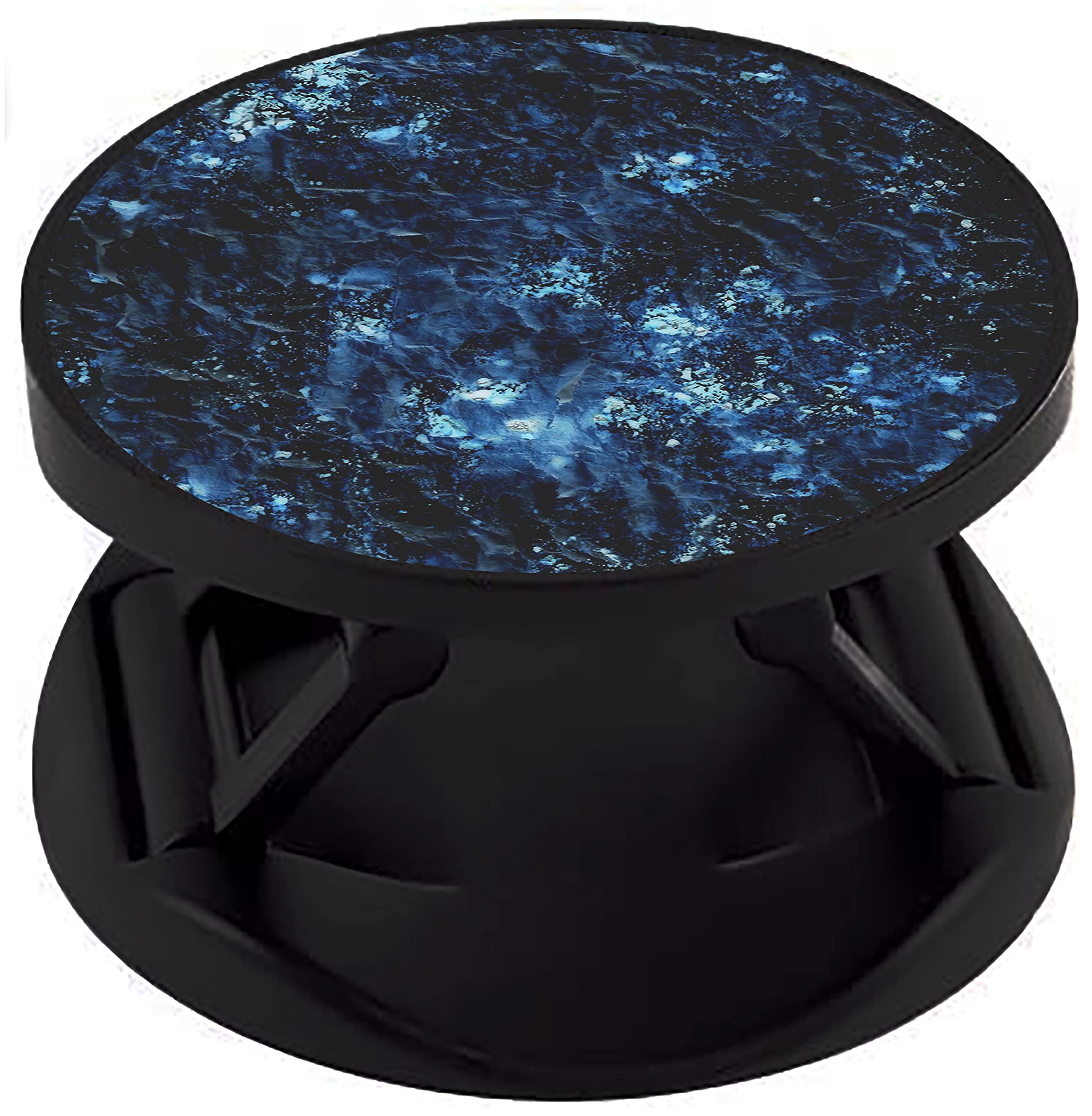 eggshell® Tabletop Finger Grip & Mobile Holder Premium Super Matt Finish Effect Back Holder (Mobile Selfie Finger Grip) with Expanding Stand for All Smartphones & Tablets (Blue Stardust Abstract)