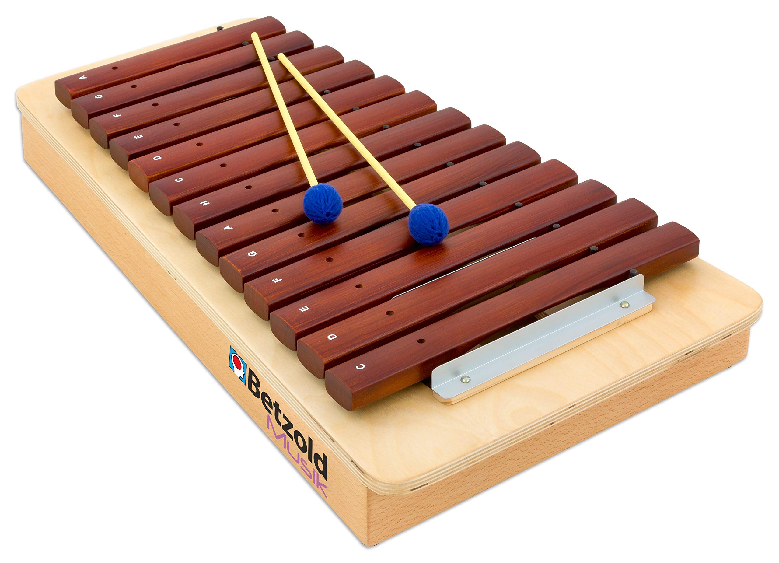 Betzold Musik - Holz-Xylophon für Kinder, Alt-Xylofon diatonisch 16 Klangstäbe