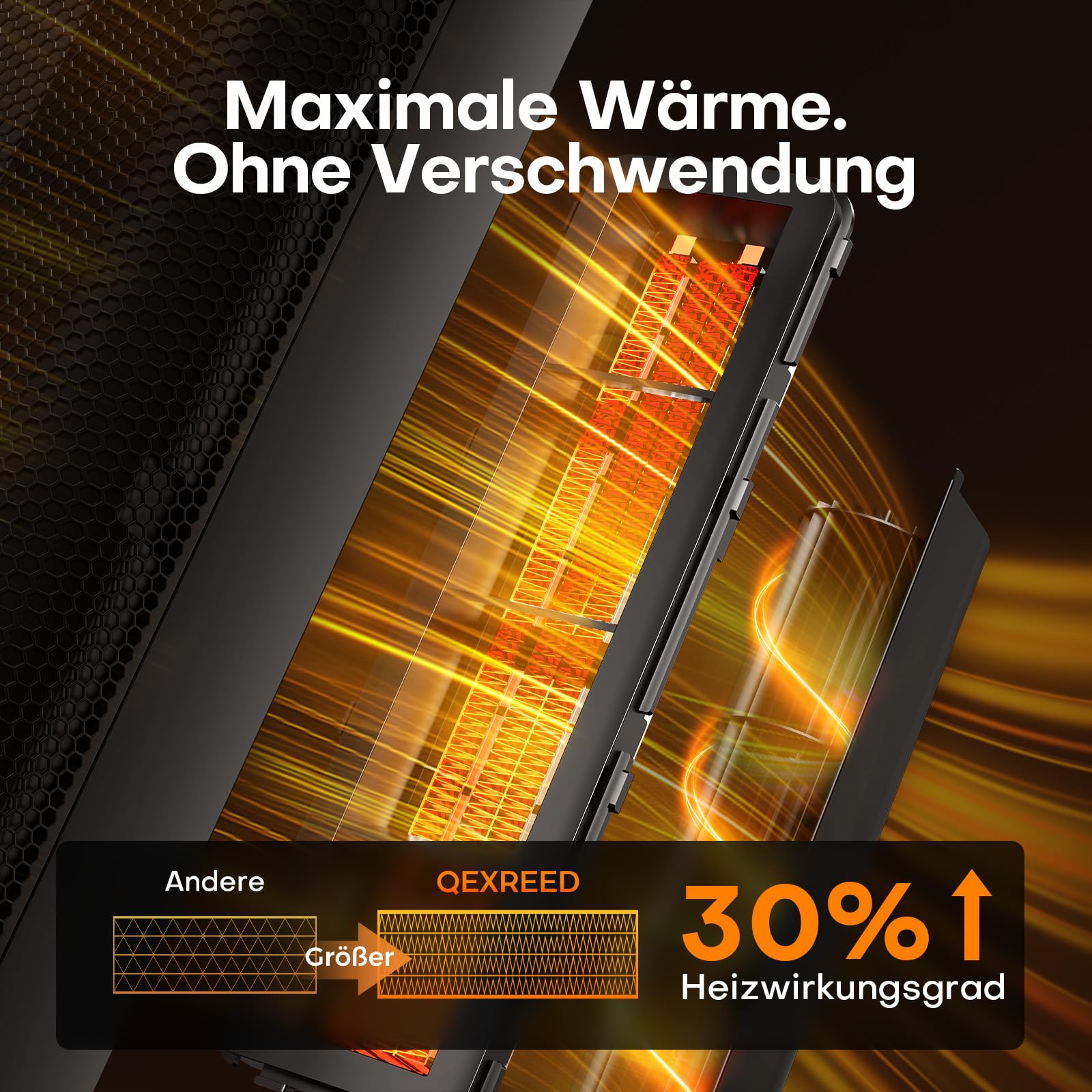 PTC Heizlüfter für Zuhause, Überhitzungs Kippschutz, Schwarz, 2000W | Thermostat und 90° Oszillation, Fernbedienung und 24-Stunden-Timer, ECO-Modus, leise 37 dB, Aufheizen in 2 Sekunden