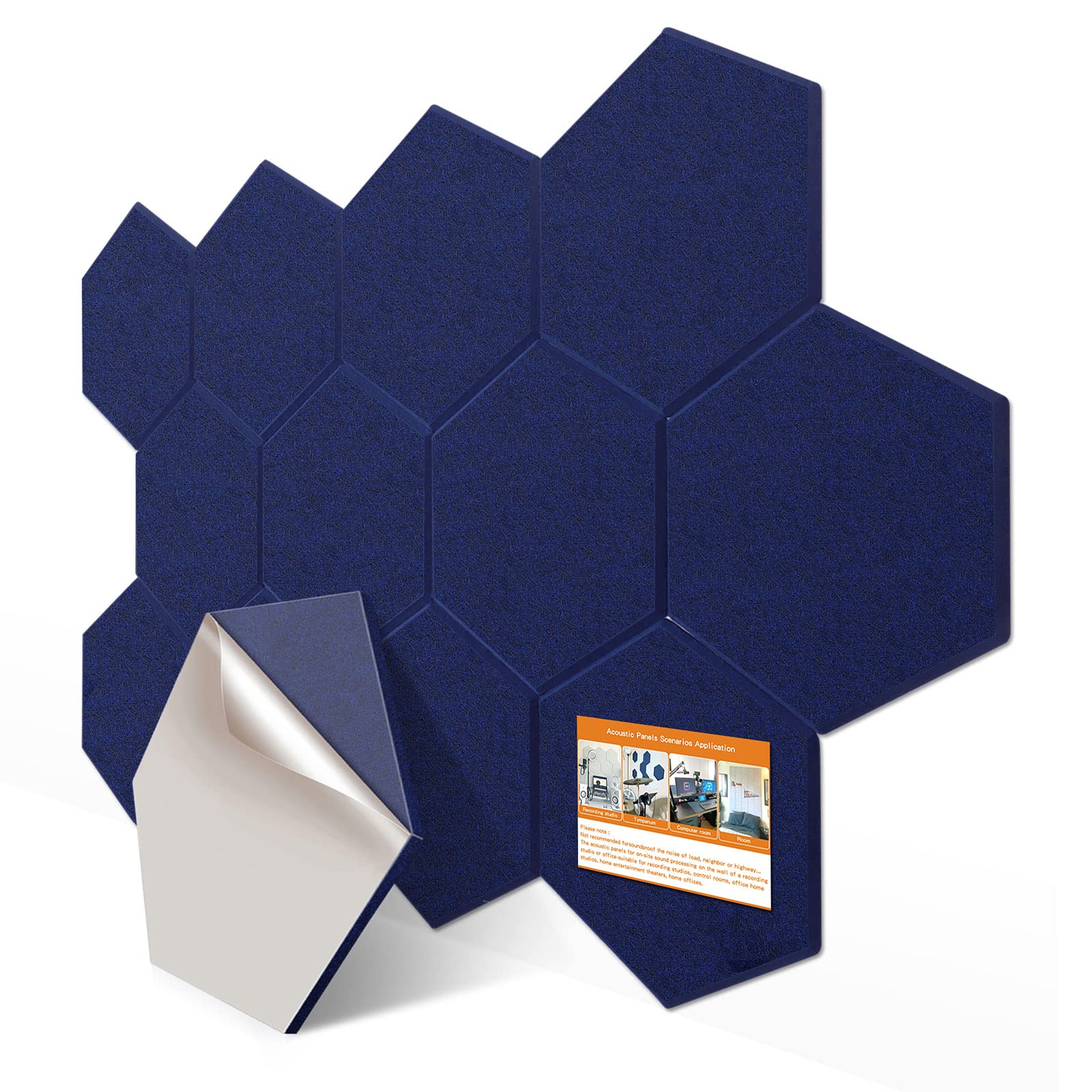 Buy DEKIRU 12 Pack Self adhesive Hexagon Acoustic Panels Sound Proof