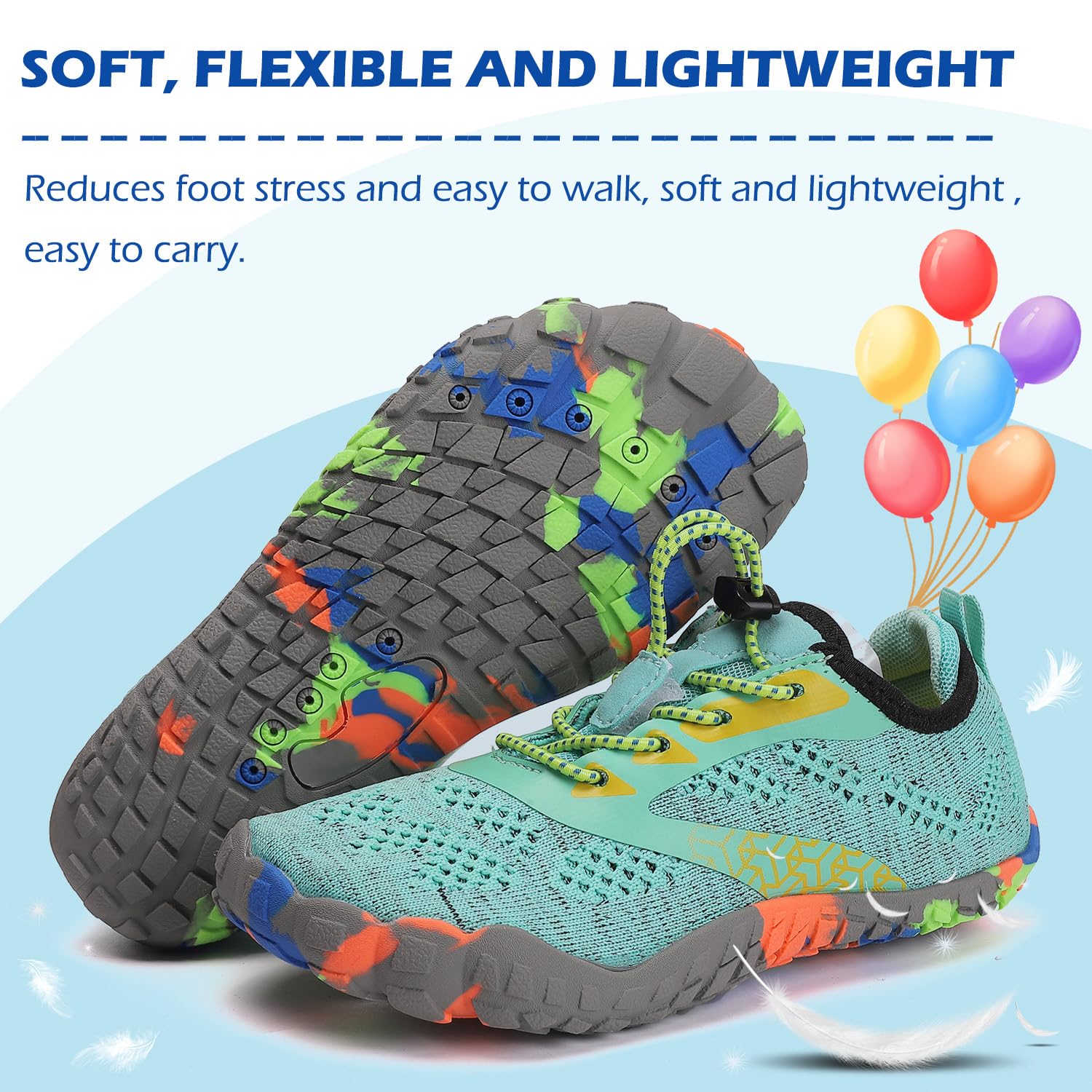 DimaiGlobal Calzado Descalzos Niñas Niños Zapatillas de Trail Running Barefoot Secado Rápido Zapatos de Agua Transpirable Antideslizante para Playa