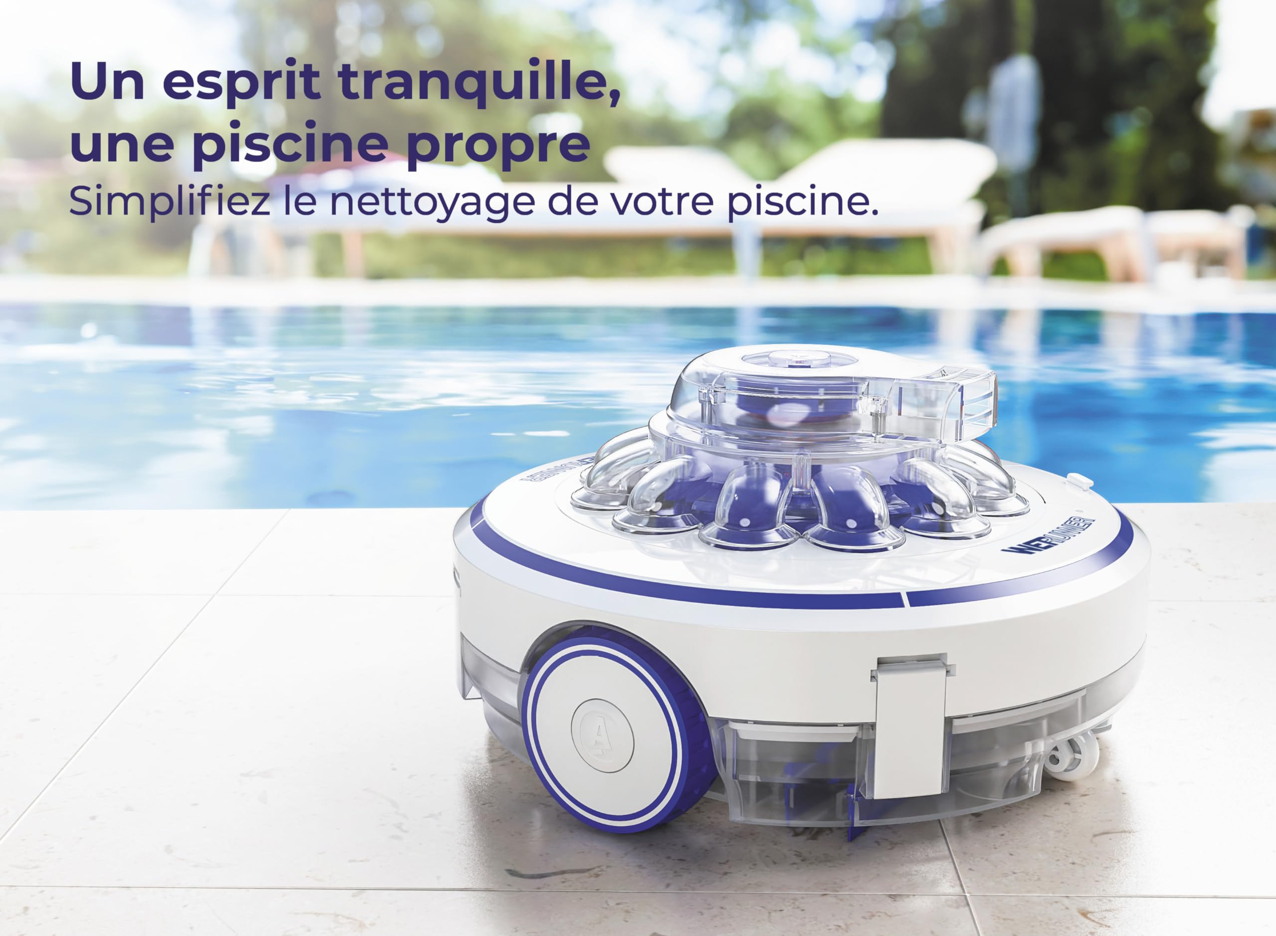 GRE RBR60. Robot Nettoyeur de Fond sans Câble. Sol Plat. jusqu'à 35m²