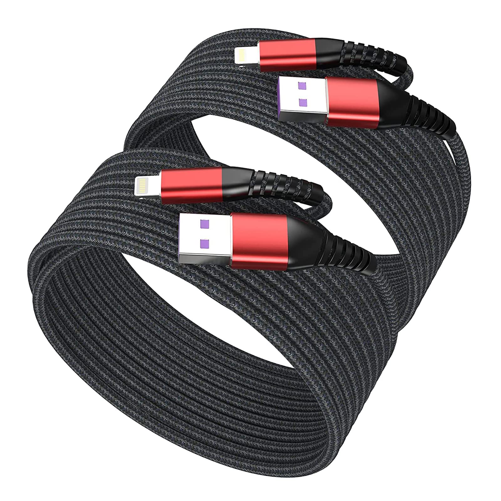 [ Apple MFi Certified 2pack ] iPhone Charger 10ft, Lightning Cable Extra Long 10 Foot Charging USB Cord Compatible with for Apple iPhone 11/11Pro/