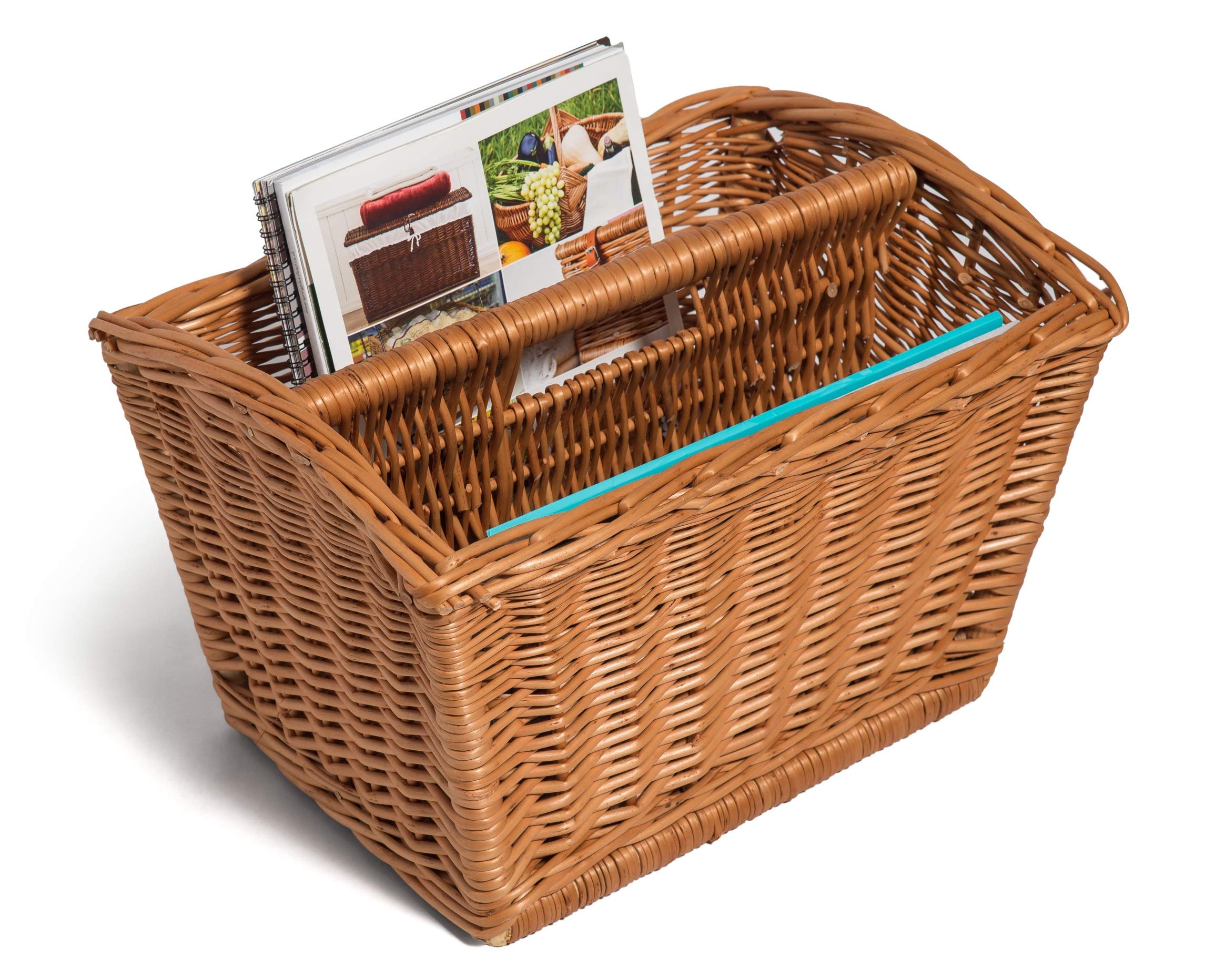 Prestige Wicker Basket, willow, Natural, one size