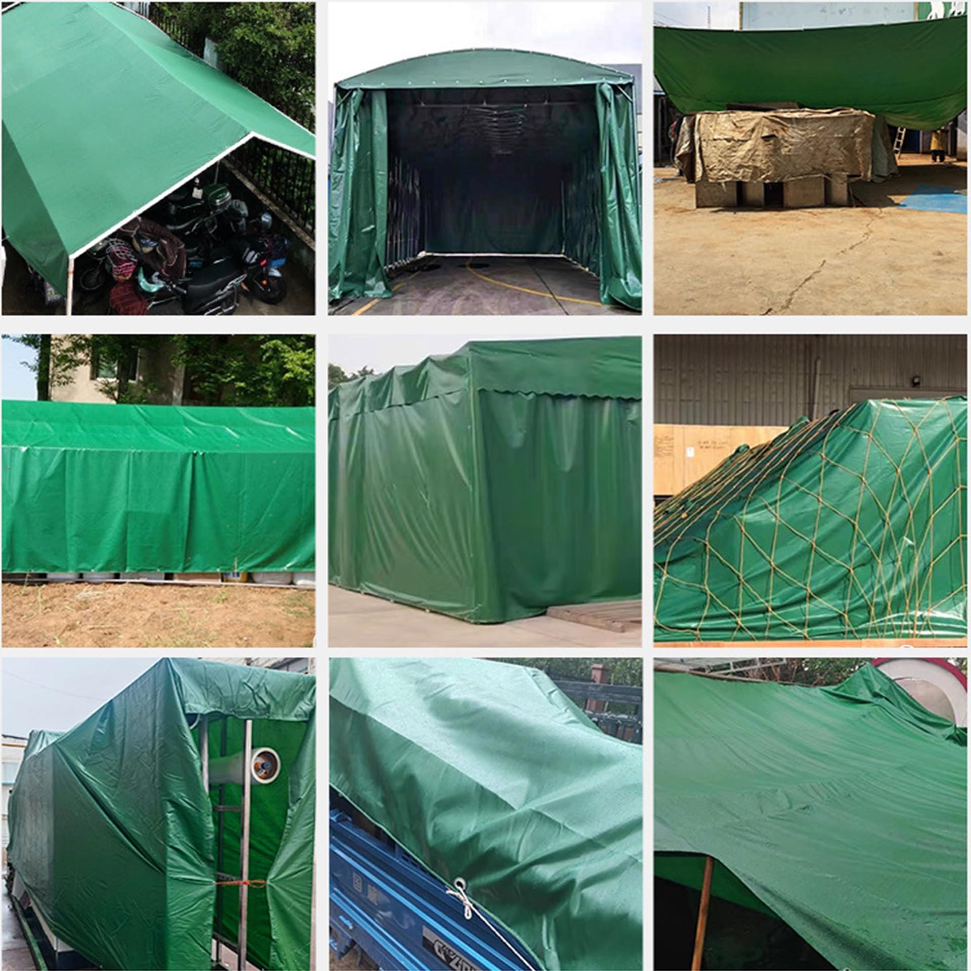 Telo di Copertura con Occhielli 1.8 x 1.9 m Resistente Al Gelo e Ai Raggi UV Tendone da Esterno Grandi Dimensioni Antistrappo, Antivento per Piante, Serra, Pet Hutch, Bianco