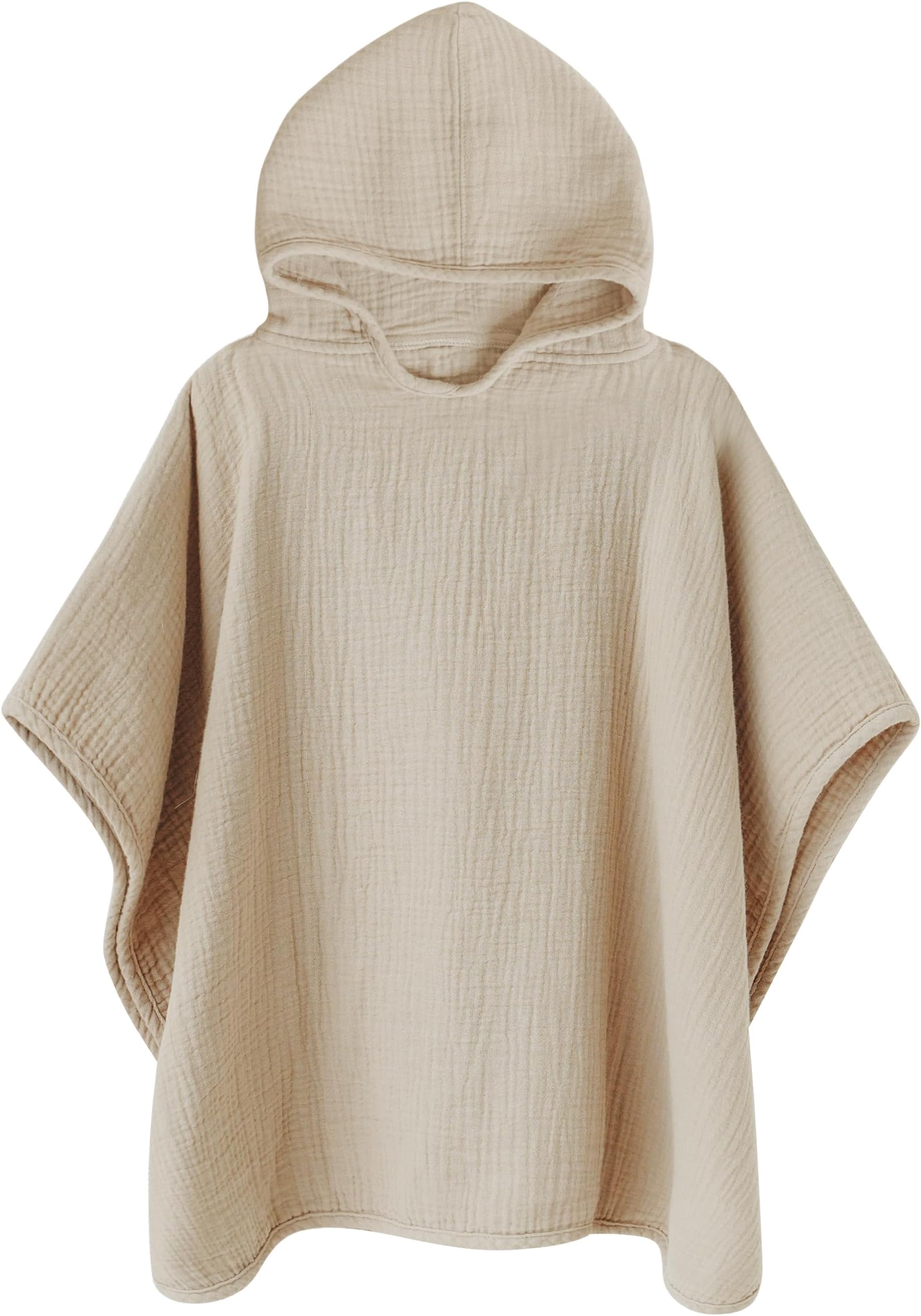 Konssy Muslin Hooded Baby Towels 100% Cotton Baby Bath Towel for Newborn Absorbent and Soft Baby Towels with Tood Keep Baby Cozy and Dry(Summer Wheat)