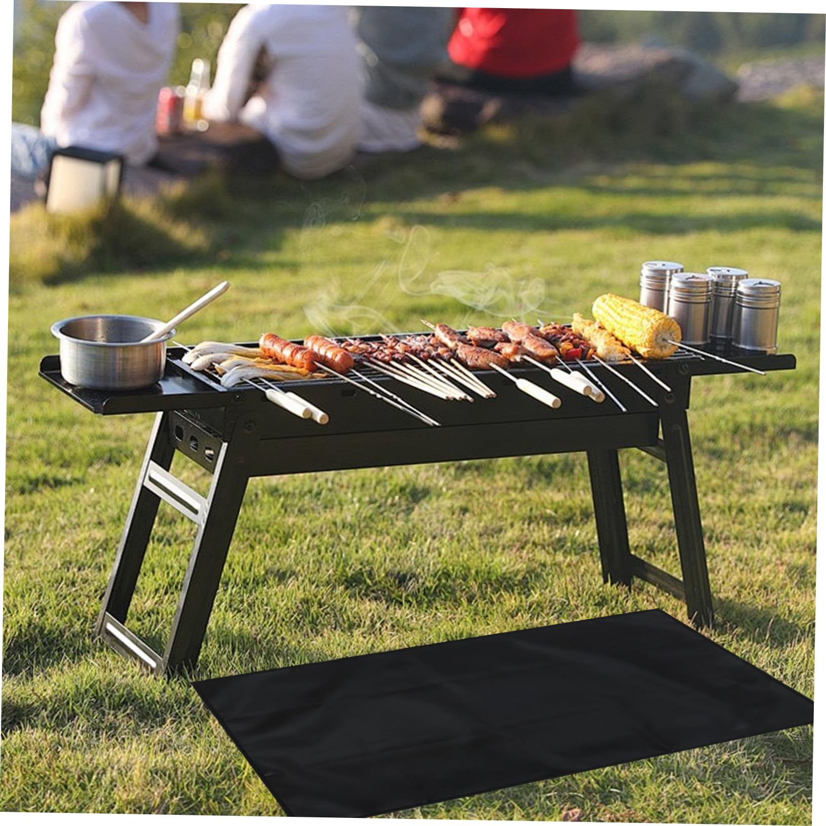 UKCOCO Tapis De Barbecue Résistant Chaleur Tapis De pour sous Couverture Ignifuge Pratique Et Portable