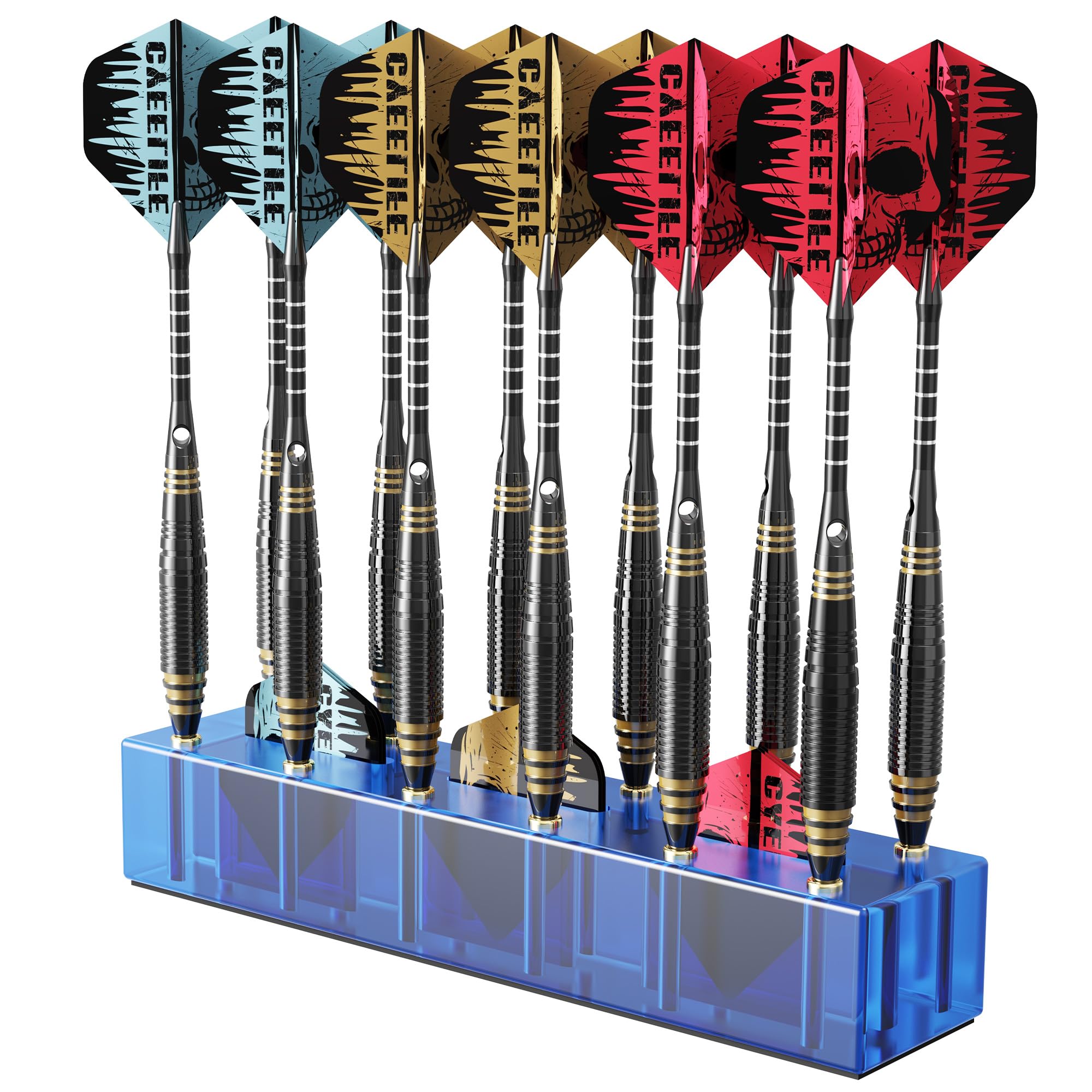 CyeeLife Dart Display,Darthalter,Acryl Dartständer,Darts Displayständer für 12 Dartpfeile,Dart Zubehör (Blau)