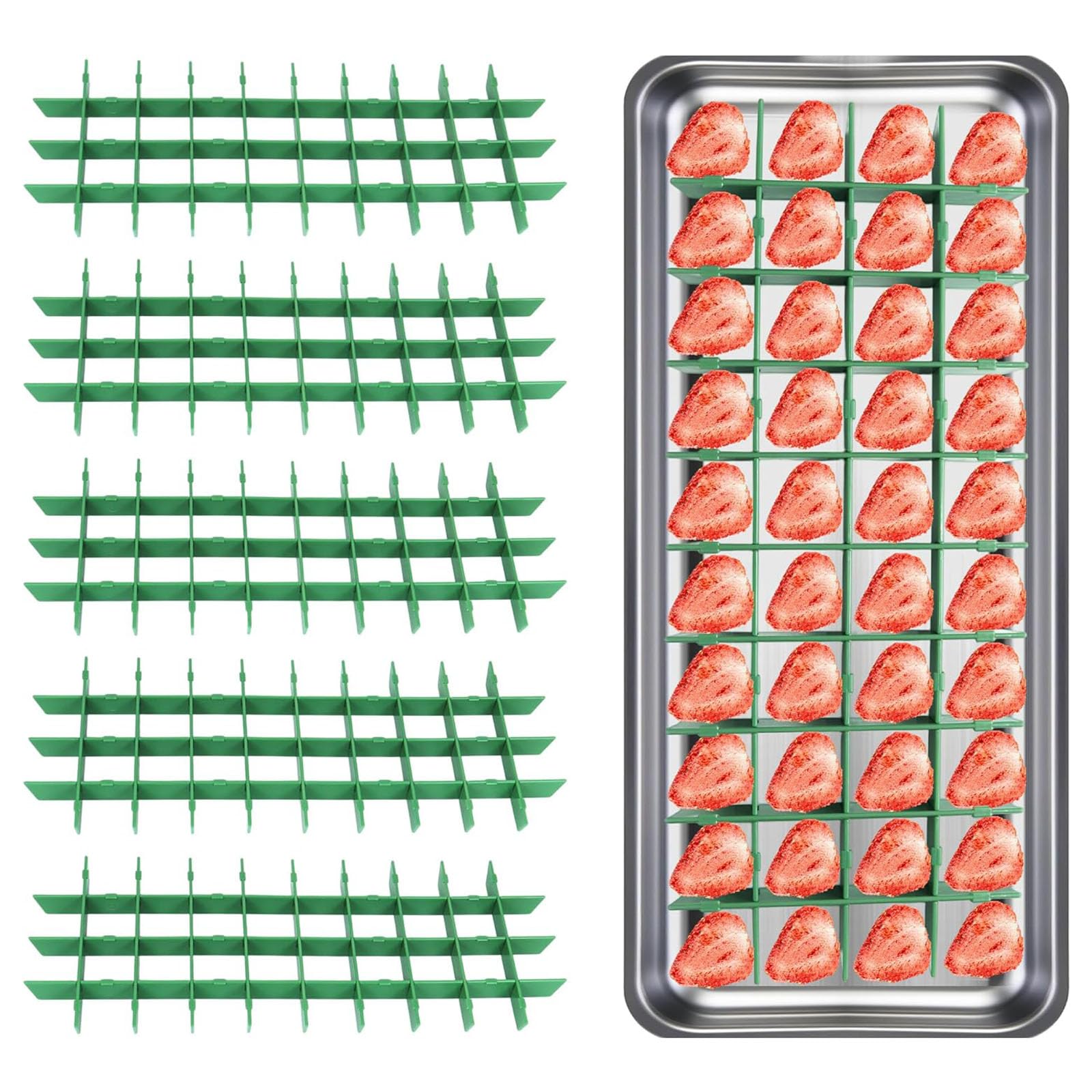 5 x Silikon-Gefriertrockner Trennwand Gefriertrockner Zubehör für Obst, Gemüse, Mahlzeiten, Küchenzubehör, Süßigkeiten, Gefrierfach mit Trennwänden