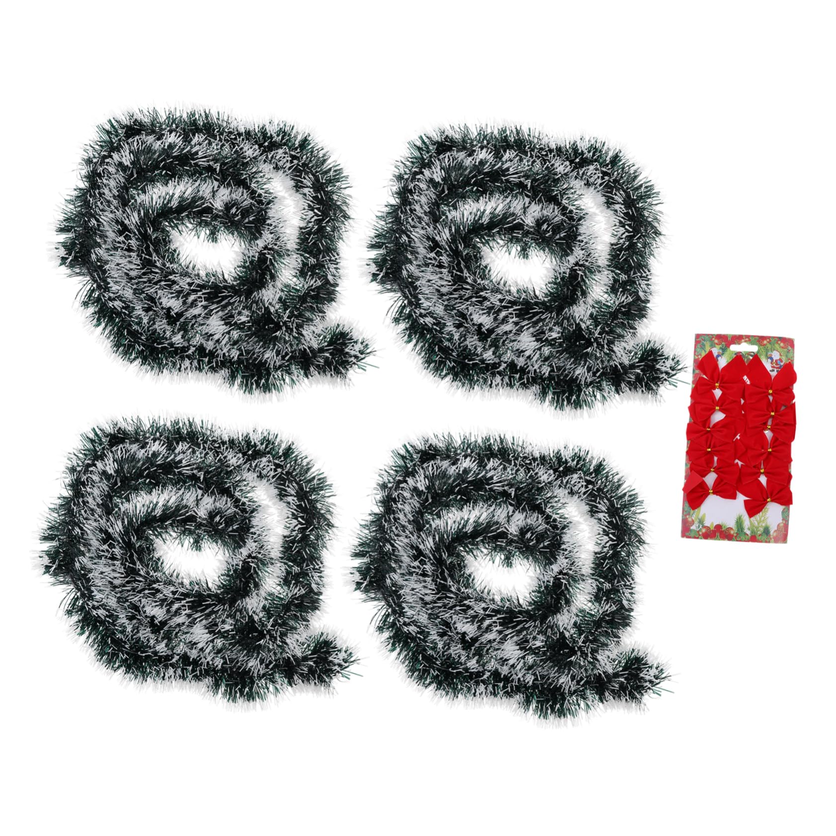 OUNONA Latte Art Set Christmas Decor Unique Bowknot Design Long Size for Festivals Parties