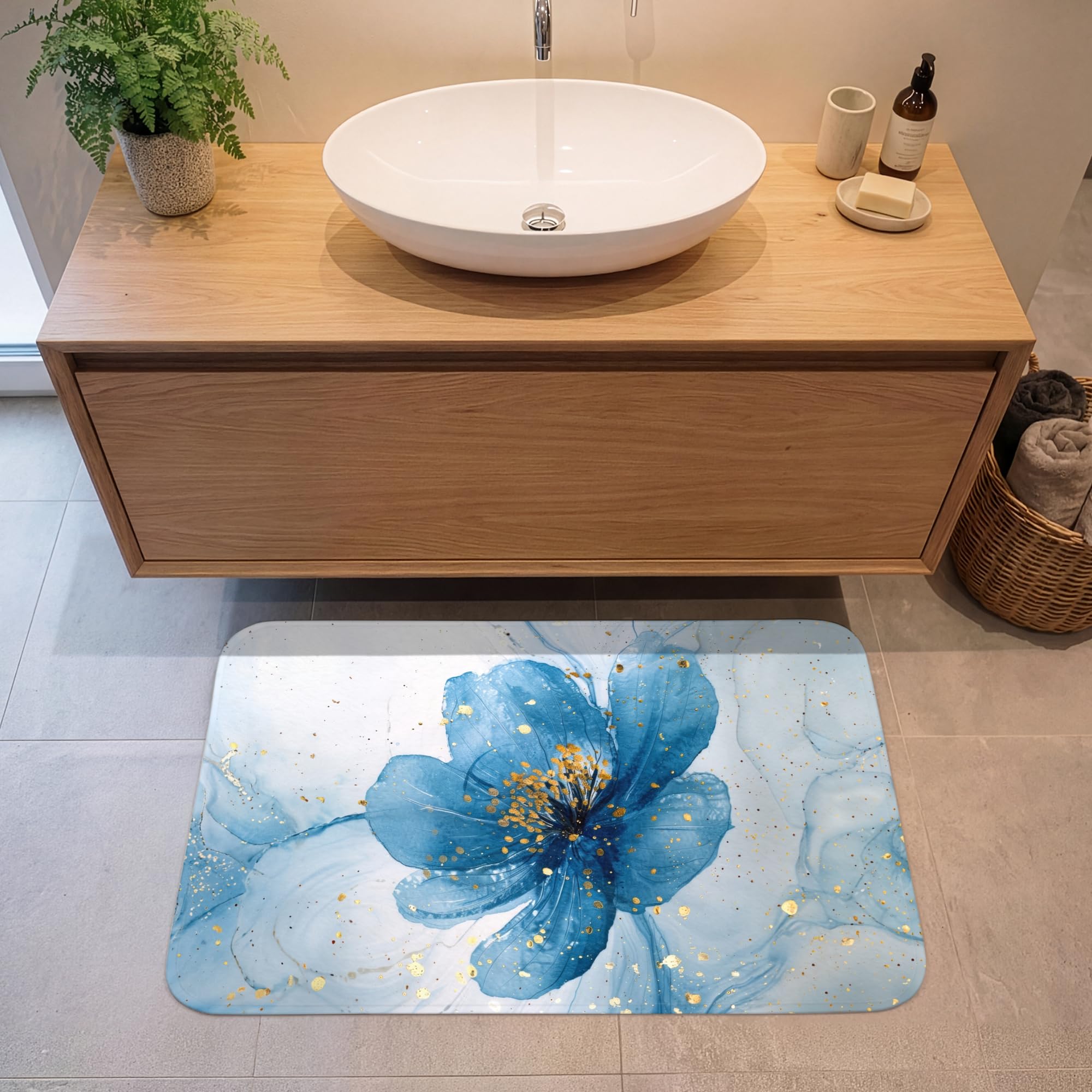 Badematte rutschfest Deko Badezimmer Memoryschaum Badematten
