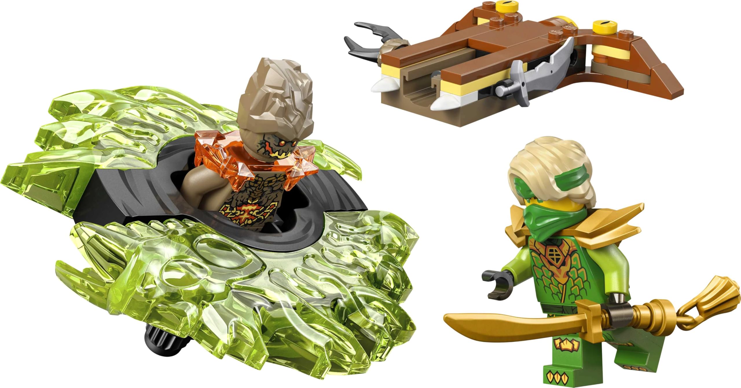 LEGO Ninjago Lloyd vs Element Monster Spinner Toy Birthday Present Blocks Educational Boys Girls Children 6 7 8