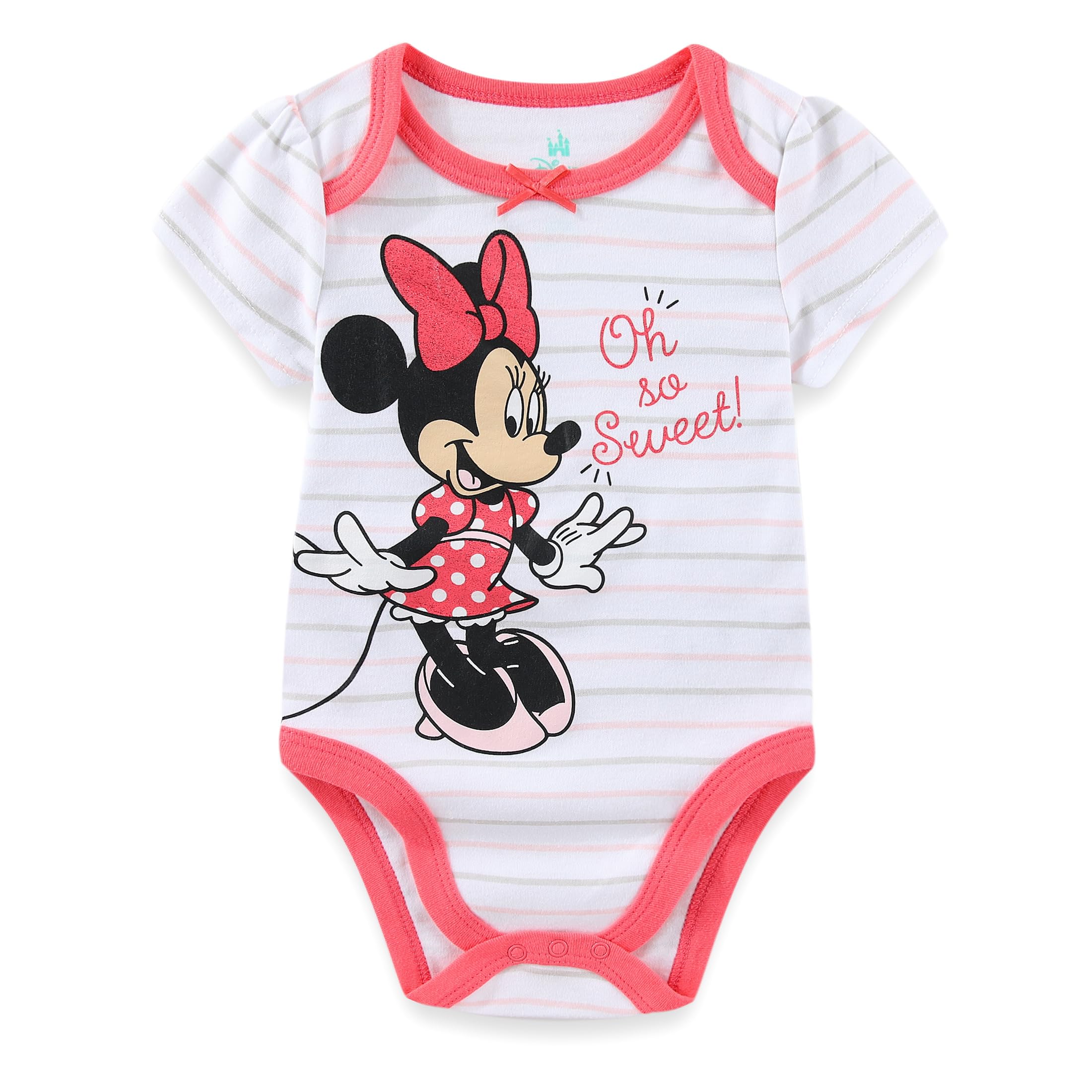 Disney Minnie Mouse - Paquete de 3 mamelucos para niña