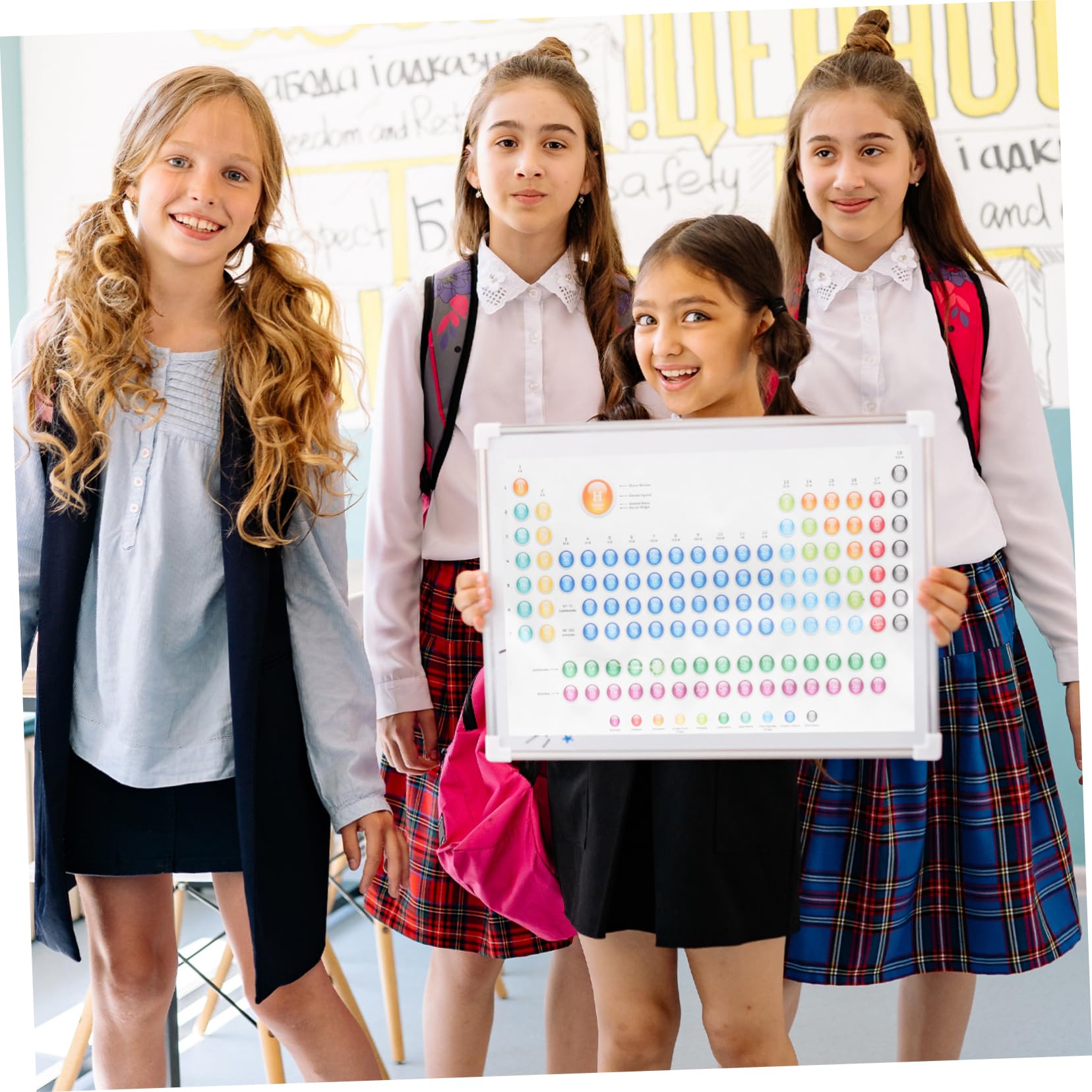 Zerodeko 5 Pezzi Dipinti di insegnamento della chimica manifesto scientifico Arredamento da parete decorazione elemento scuola Tabella degli elementi Poster in classe chimica Carta